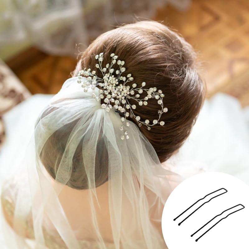 30 Pasadores de Pelo Metálicos SHEHARUHI para Cabello Grueso Negro