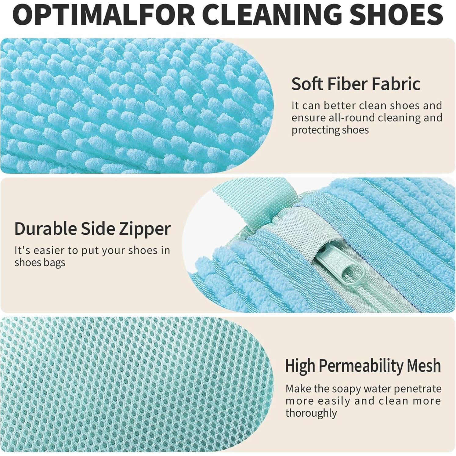 Bolsa de Lavado de Zapatos Aufee 2Pcs Reutilizable Azul