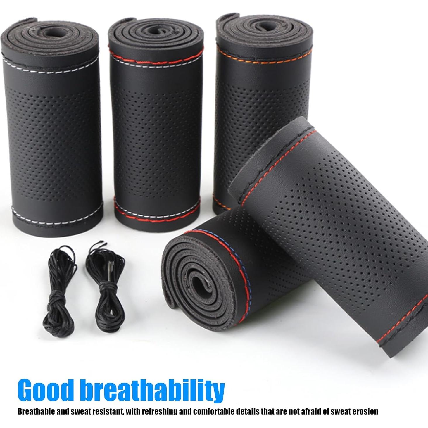 Funda de Volante de Cuero NGHEY Universal Antideslizante 38cm