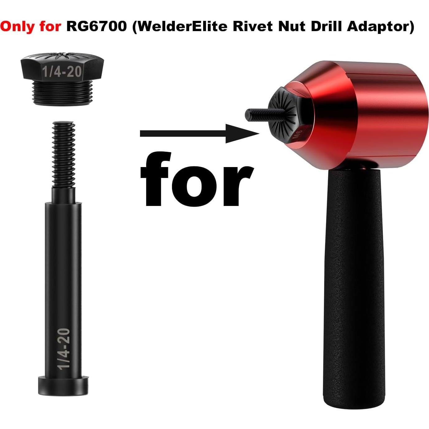 Mandriles 1/4-20 WelderElite para Taladro Remachadora