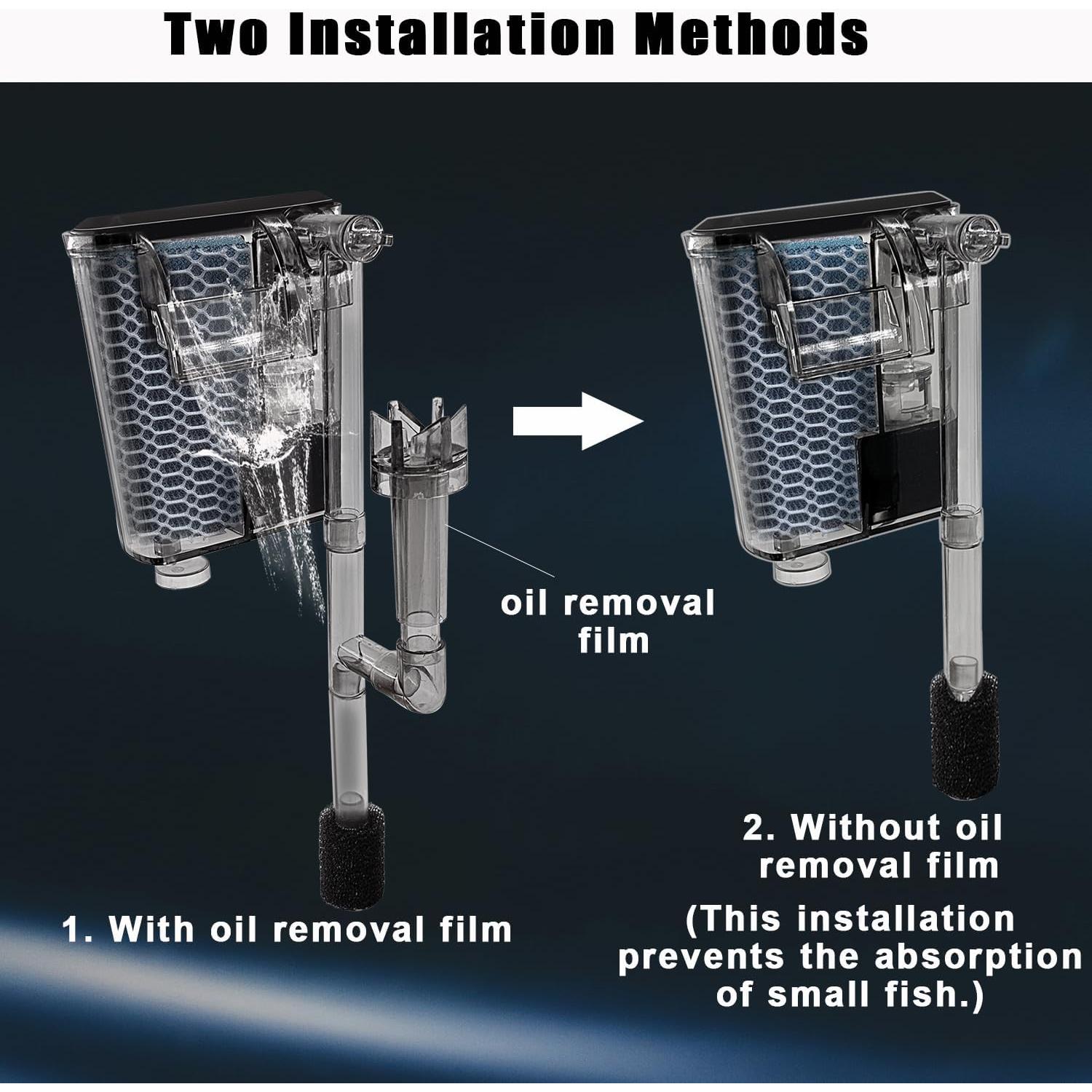 Acuario de vidrio nano iPriro 12.6" con filtro y luz LED