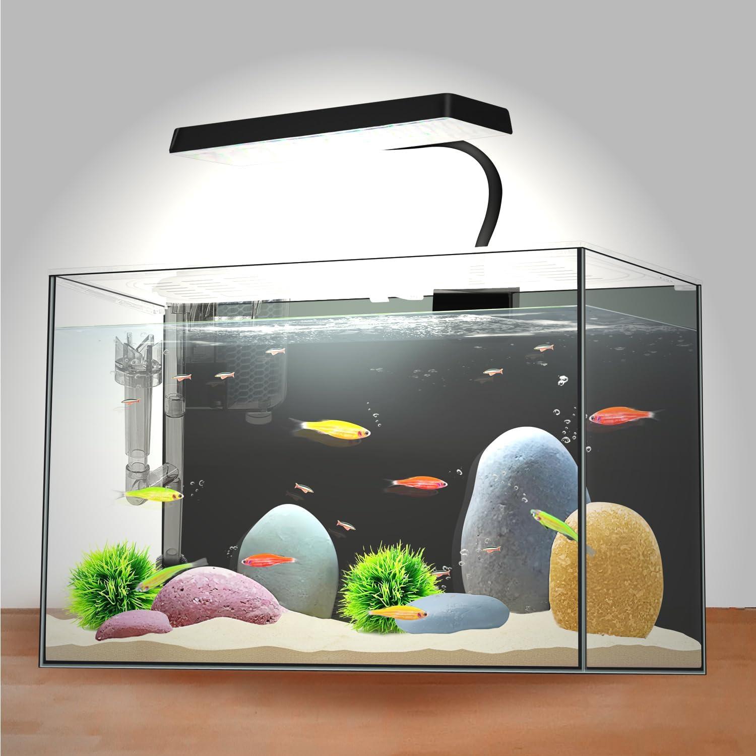 Acuario de vidrio nano iPriro 12.6" con filtro y luz LED