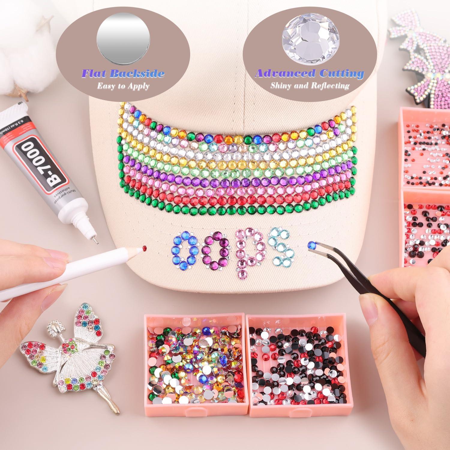 7000 Piedras de Resina Multicolor 2-5mm + 2 Pegamentos B7000