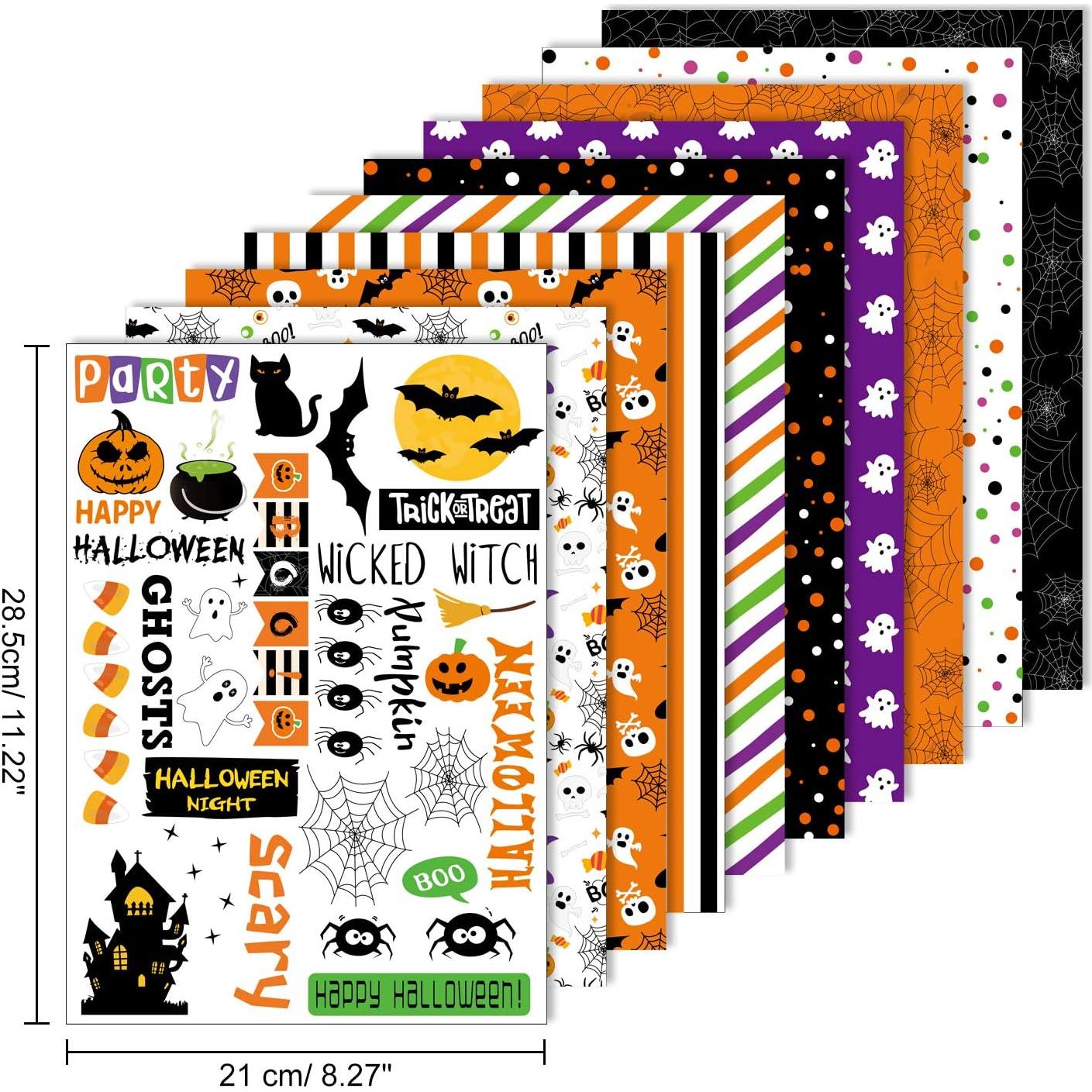 Conjunto de Papel Decorativo Halloween A4 ASTARON 30 Hojas