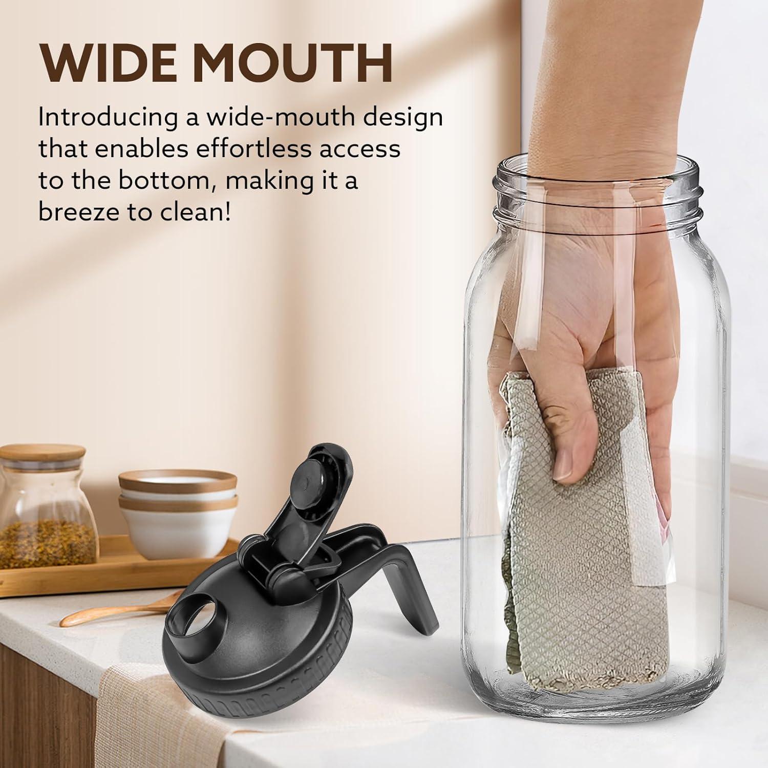 Jarra de Mason Mihlapi 0.91L con Tapa a Prueba de Fugas