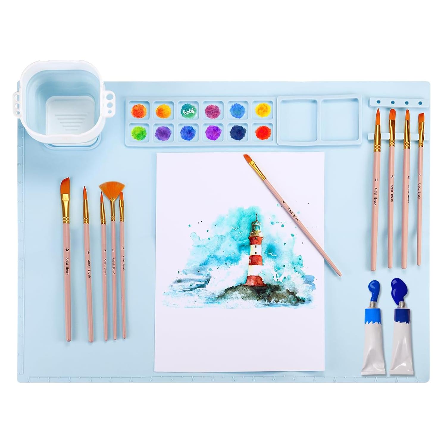 Alfombrilla de Silicona PATIKIL 51x41 cm para Manualidades Azul