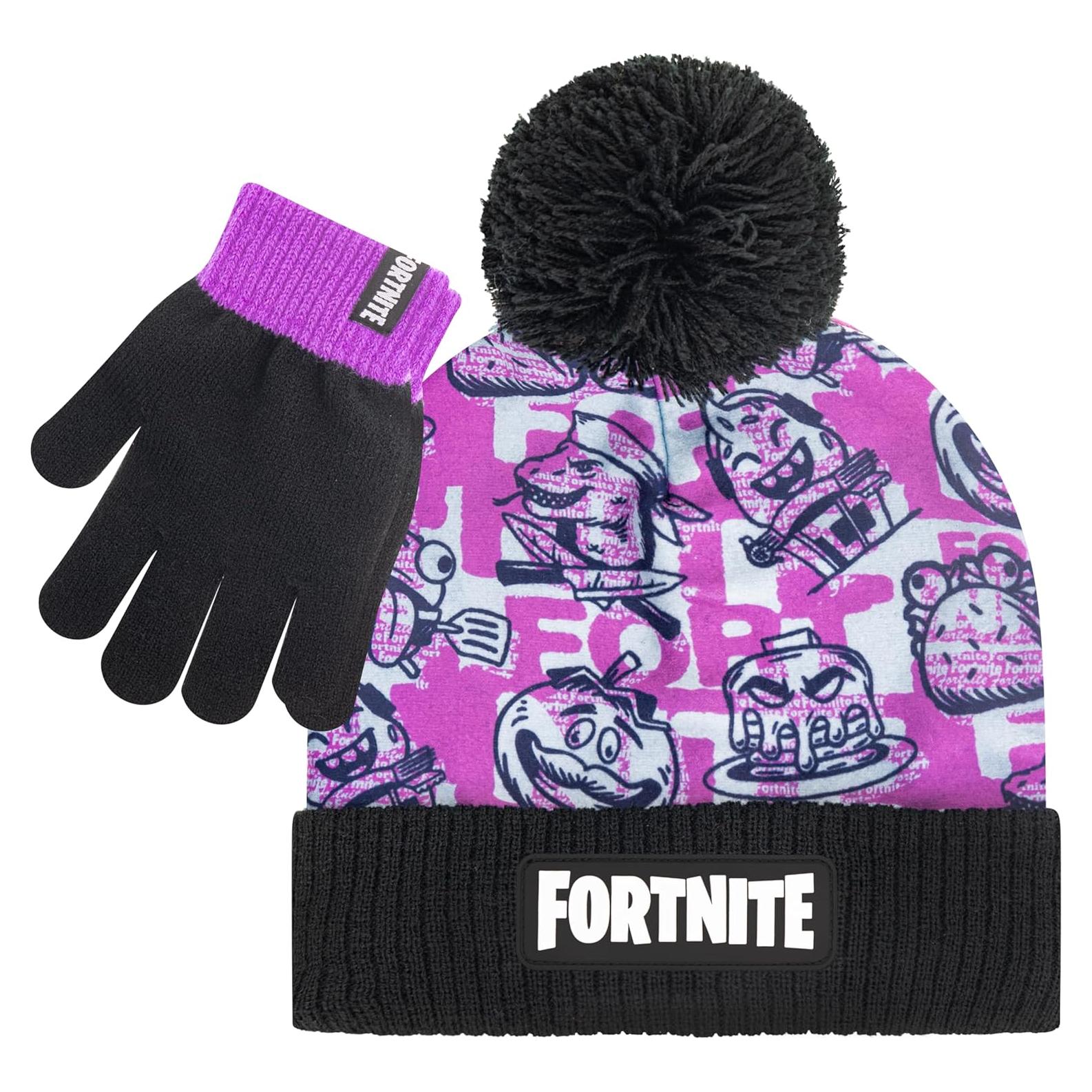 Set Gorro y Guantes de Invierno FORTNITE Niños 5-13 Años