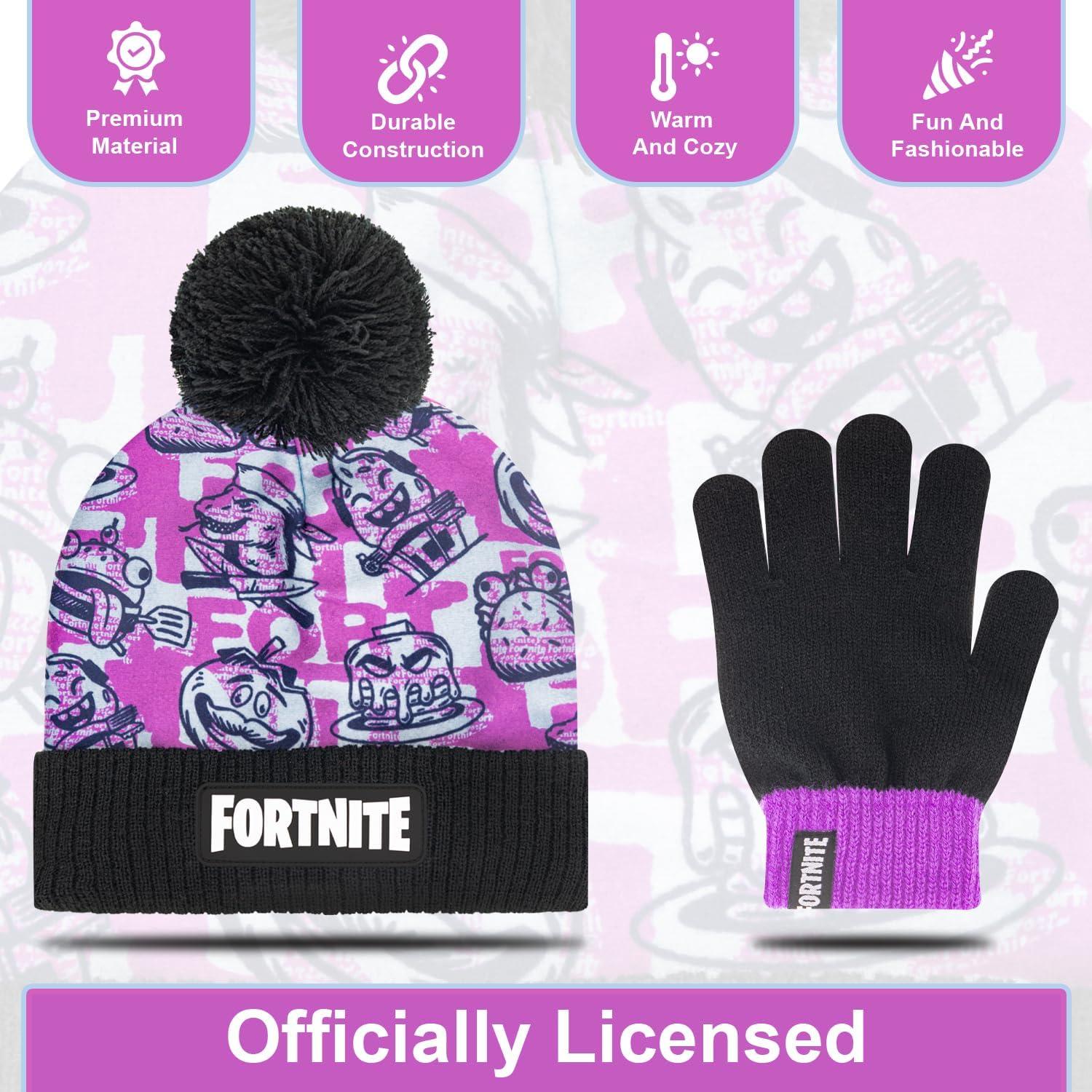 Set Gorro y Guantes de Invierno FORTNITE Niños 5-13 Años