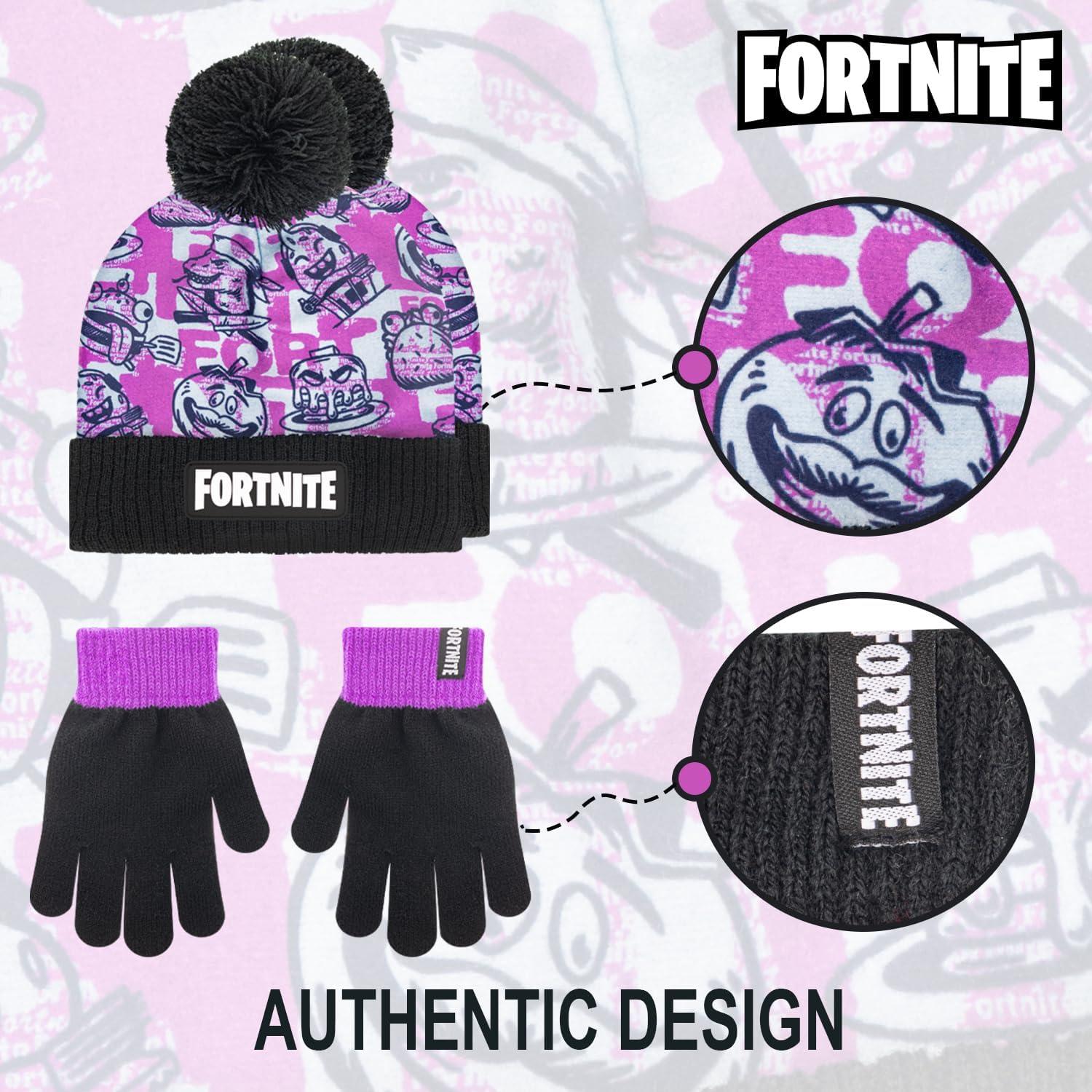 Set Gorro y Guantes de Invierno FORTNITE Niños 5-13 Años
