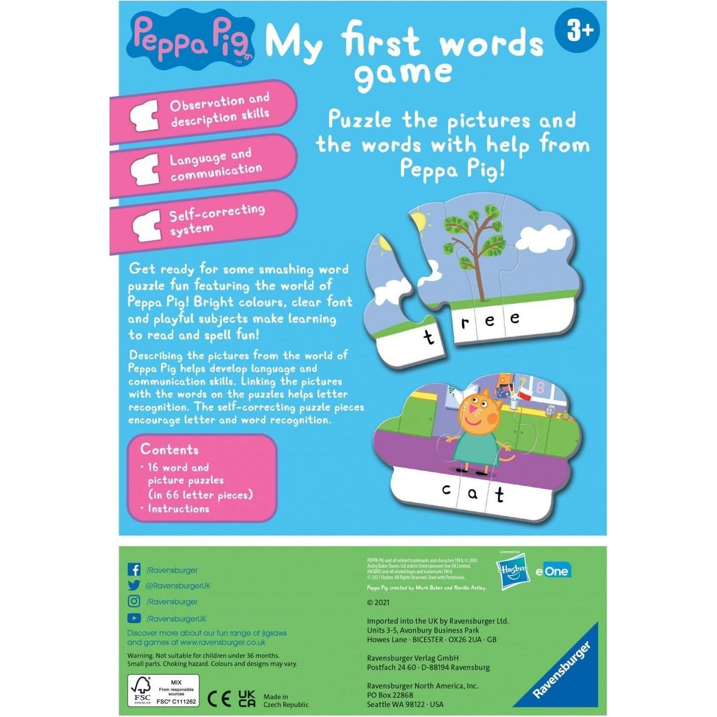 Rompecabezas Educativo Ravensburger Peppa Pig 64 Piezas 4 Años