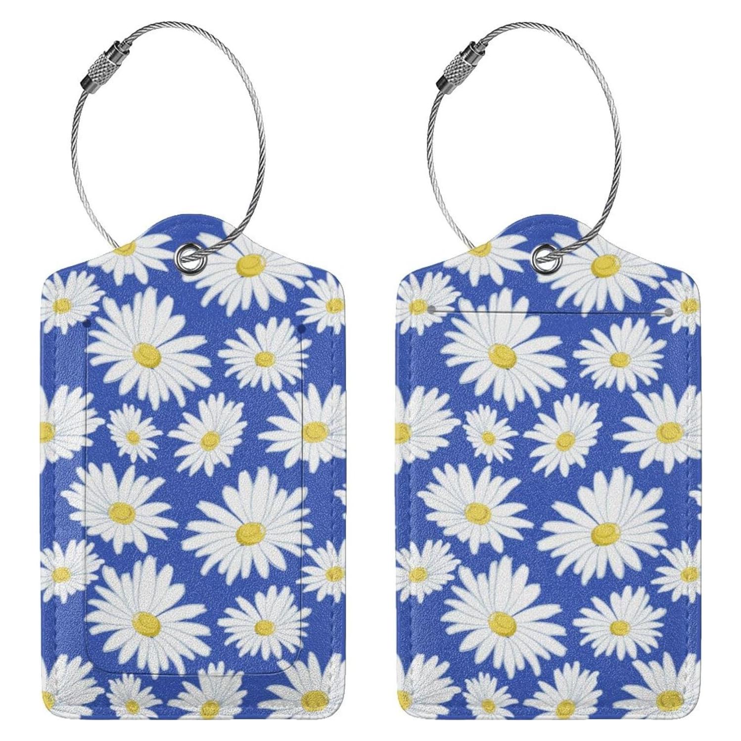 Etiquetas de Equipaje de Cuero Sintético Xovweinp Margarita 11.6x7.3cm