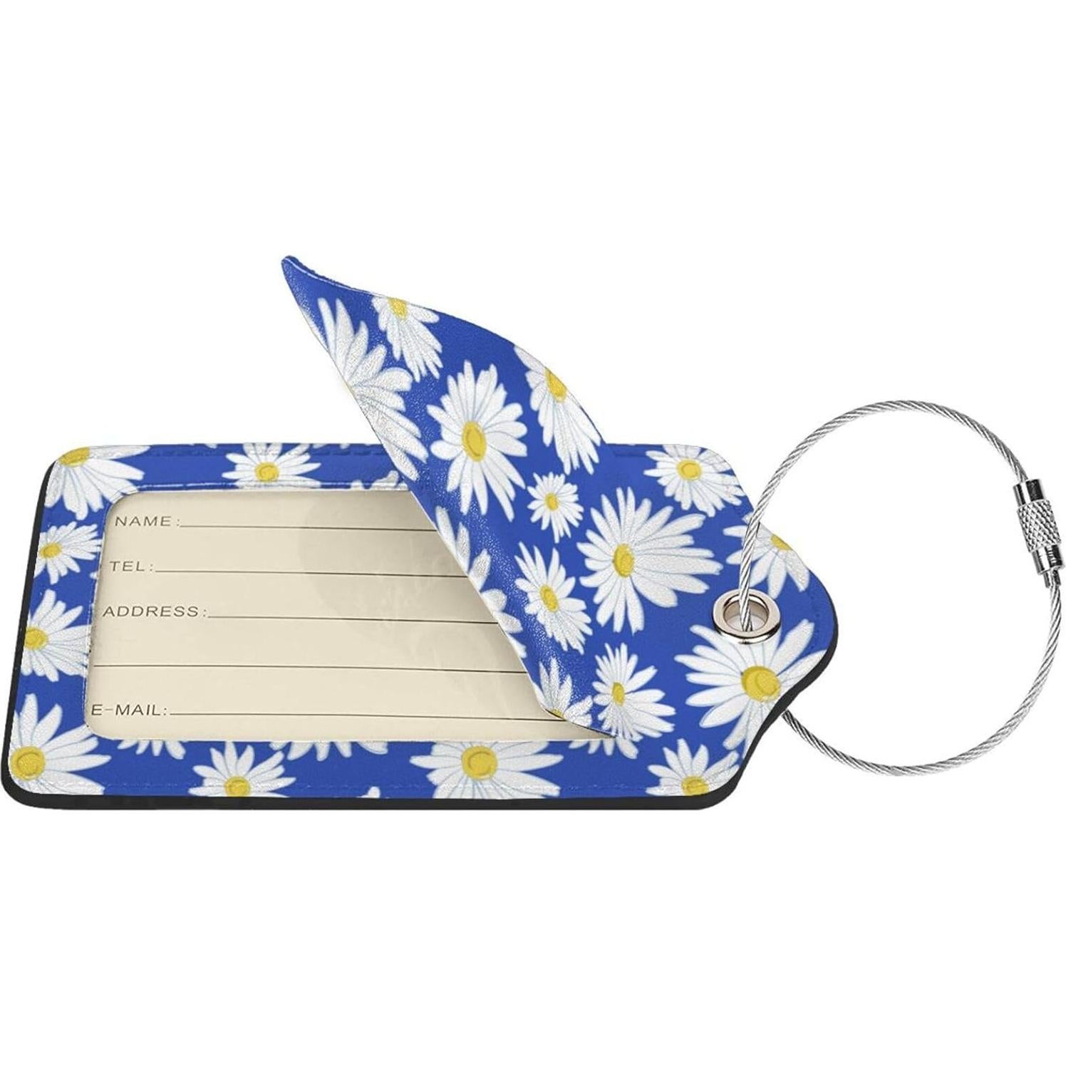 Etiquetas de Equipaje de Cuero Sintético Xovweinp Margarita 11.6x7.3cm