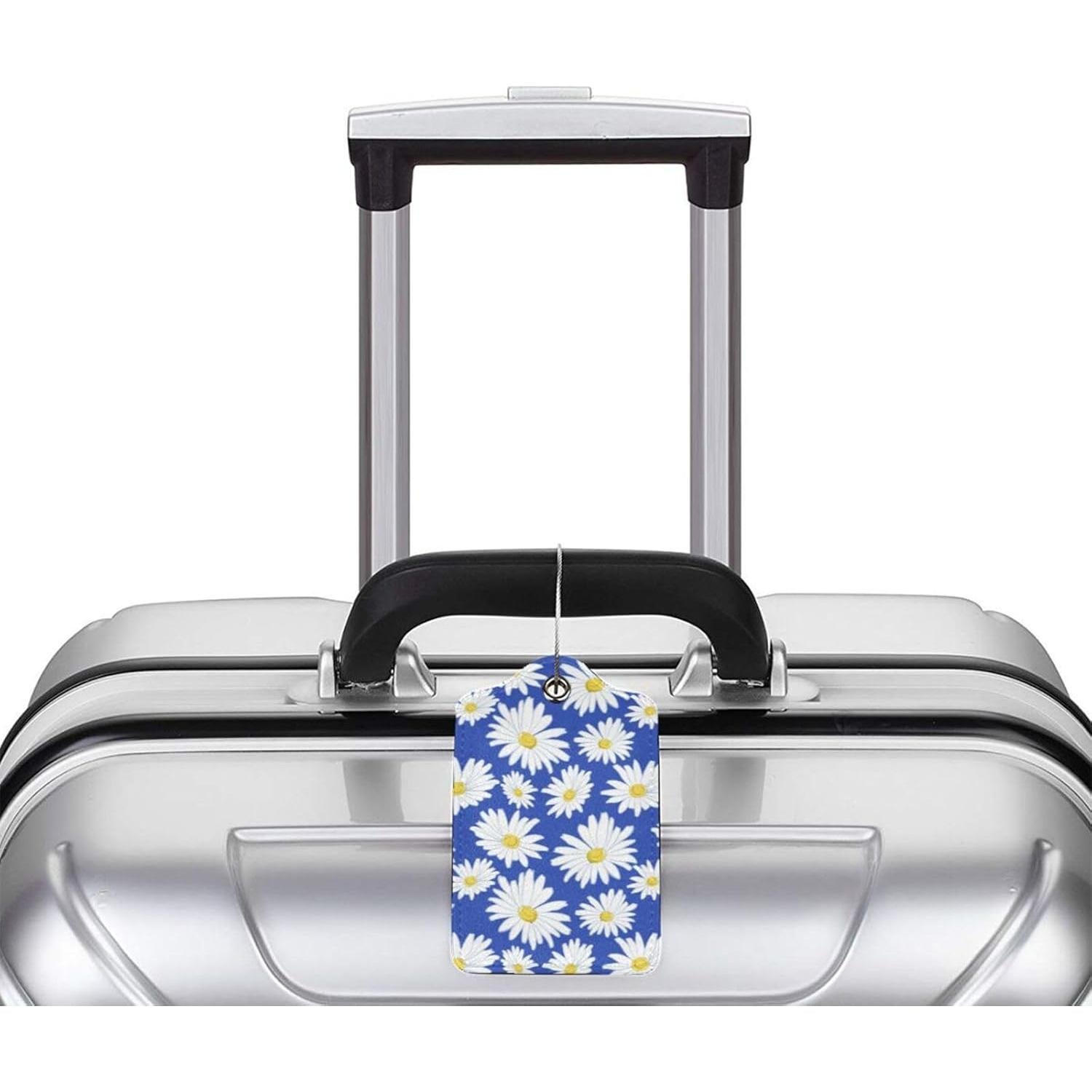 Etiquetas de Equipaje de Cuero Sintético Xovweinp Margarita 11.6x7.3cm