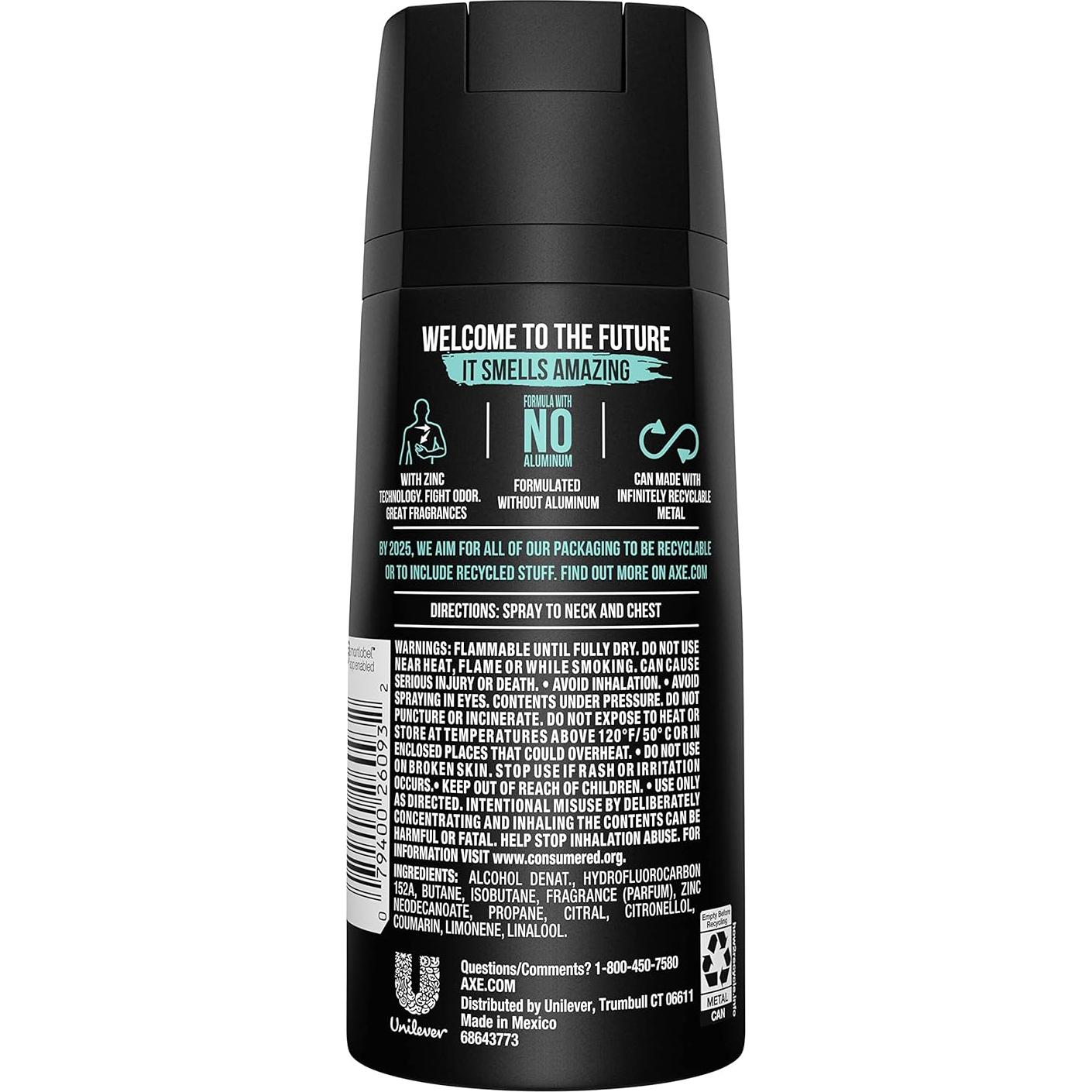 Desodorante en Spray Corporal AXE Apollo 113.4g - Salvia y Cedro