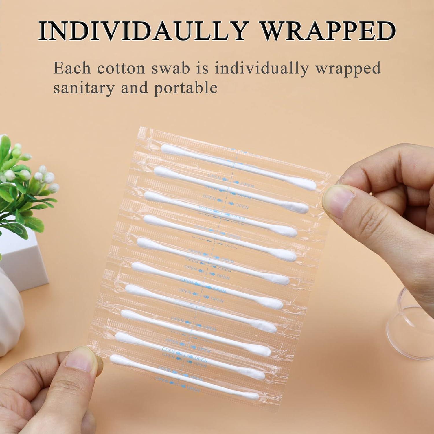 Hisopos de Algodón Sppry - 100 Unidades Doble Punta Redonda