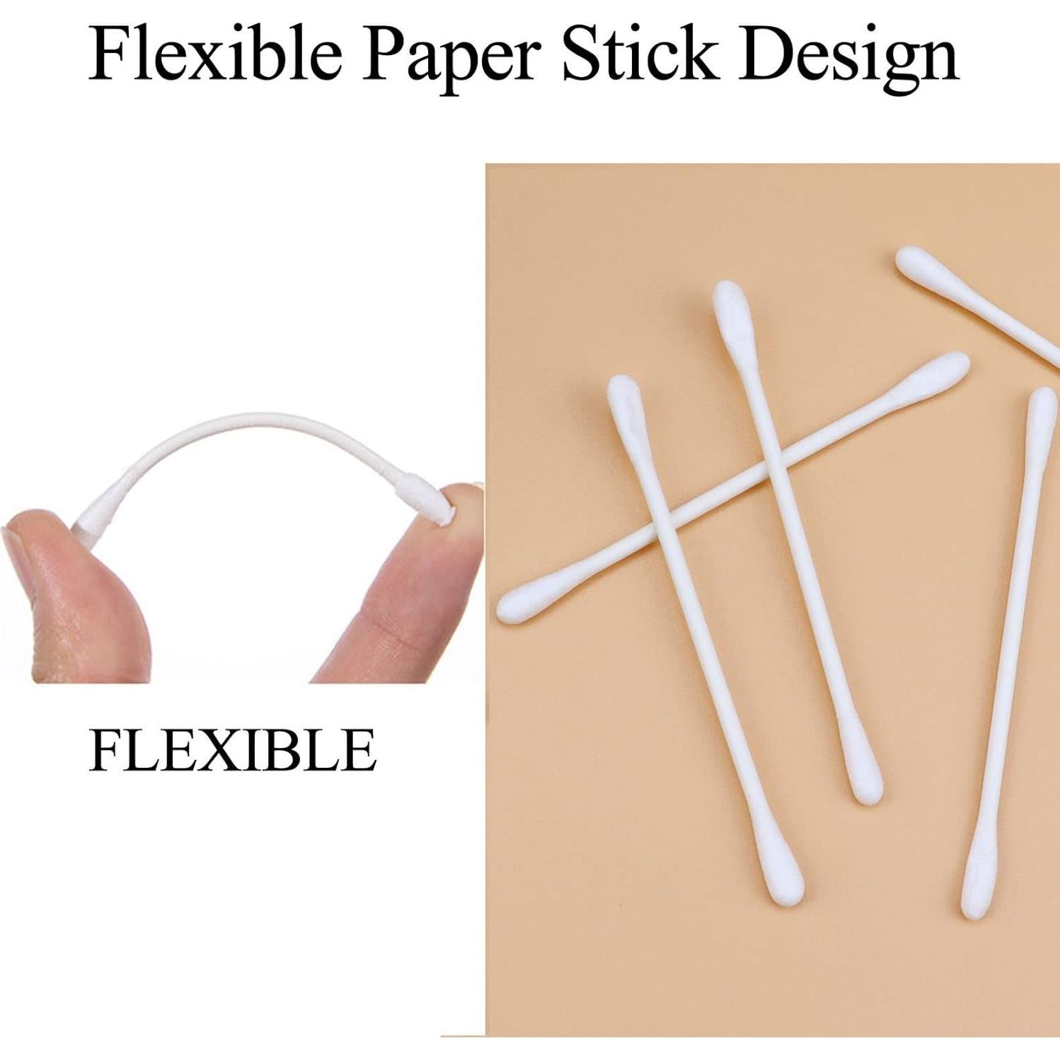 Hisopos de Algodón Sppry - 100 Unidades Doble Punta Redonda