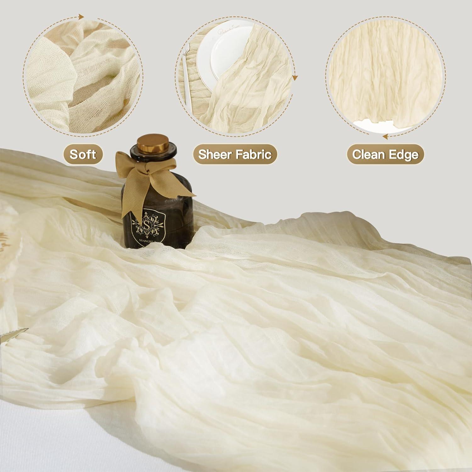 Caminito de Mesa de Gasa de Queso WAITER TREE Beige 89x300cm