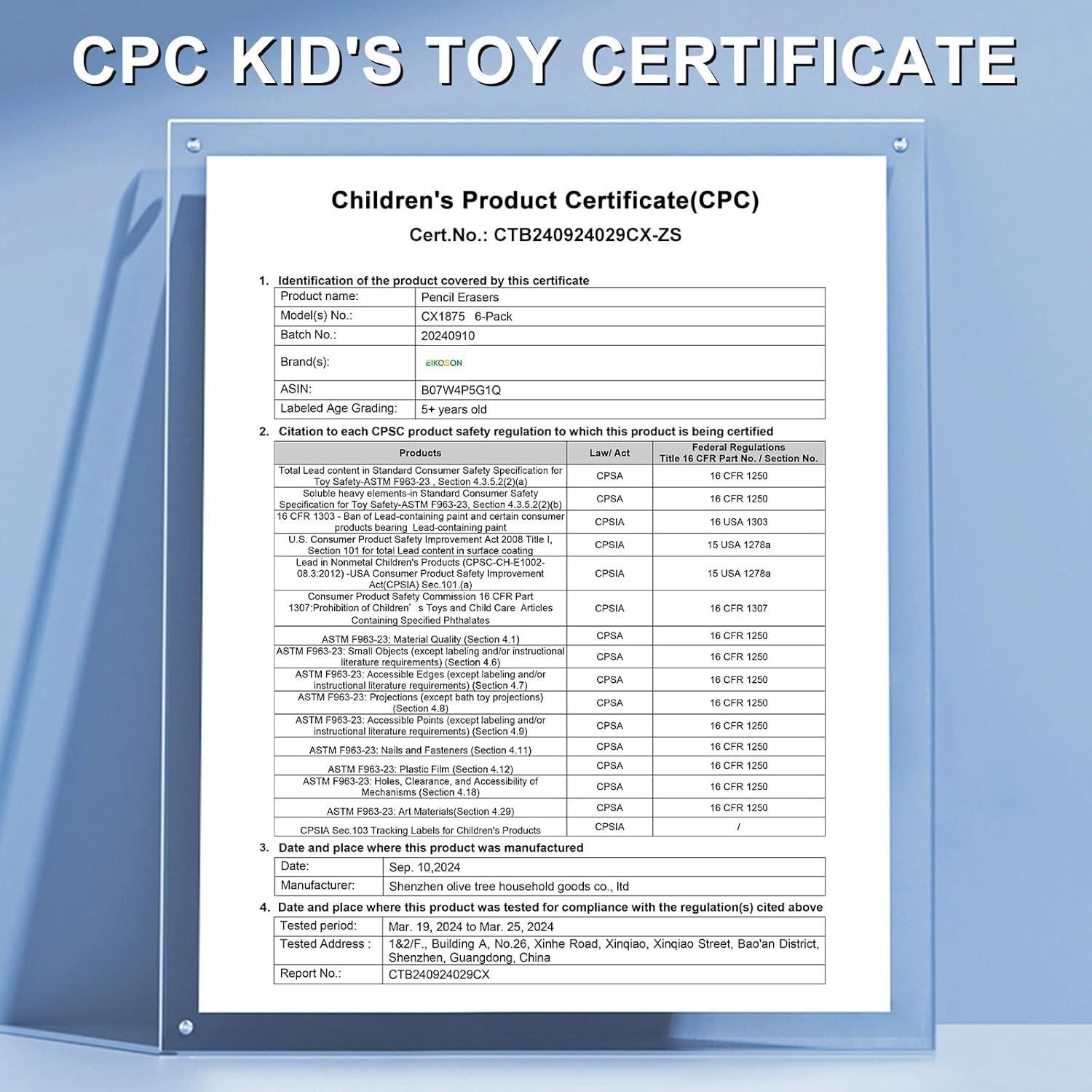 Gomas de Borrar EIKOSON para Niños - Paquete de 6 Animales