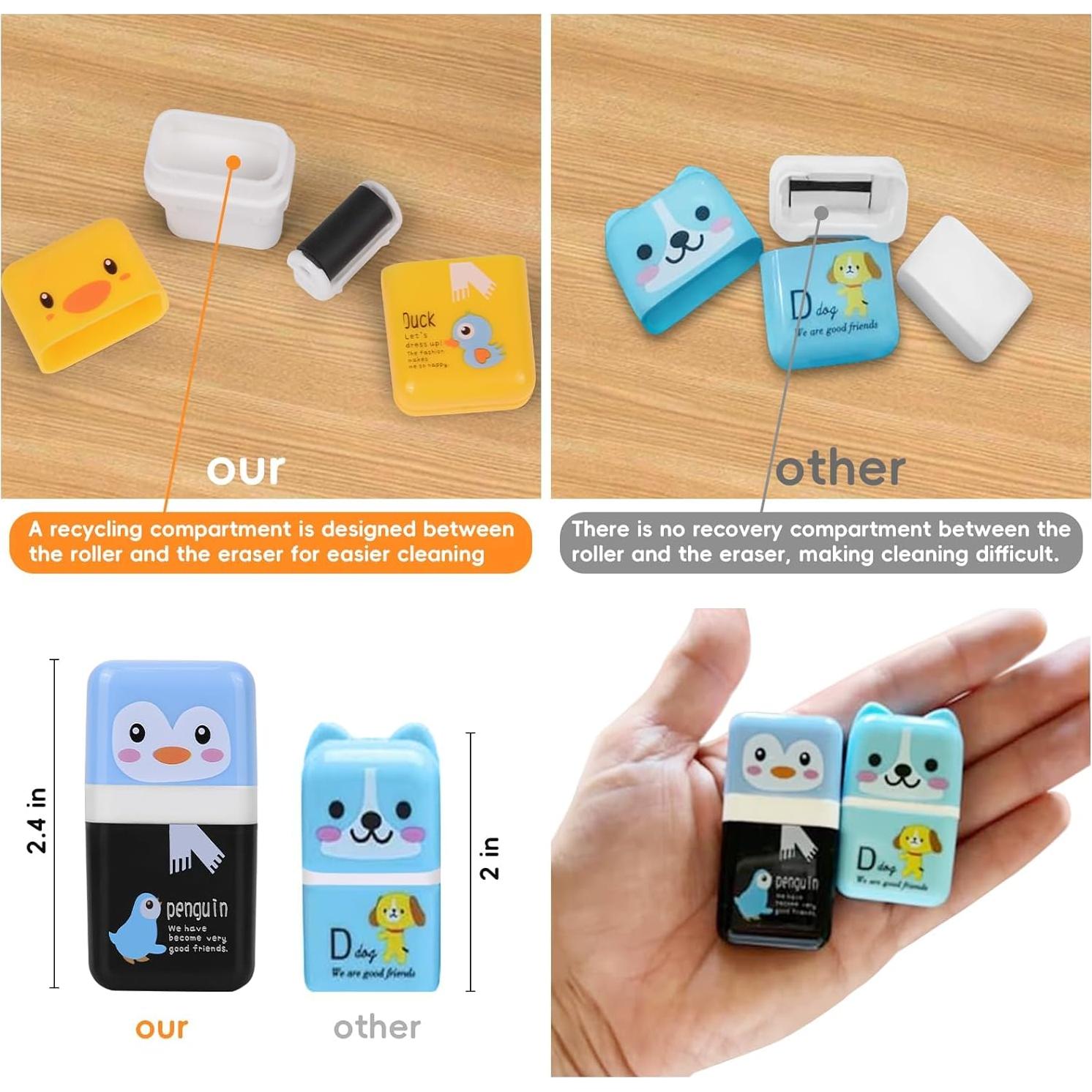 Gomas de Borrar EIKOSON para Niños - Paquete de 6 Animales