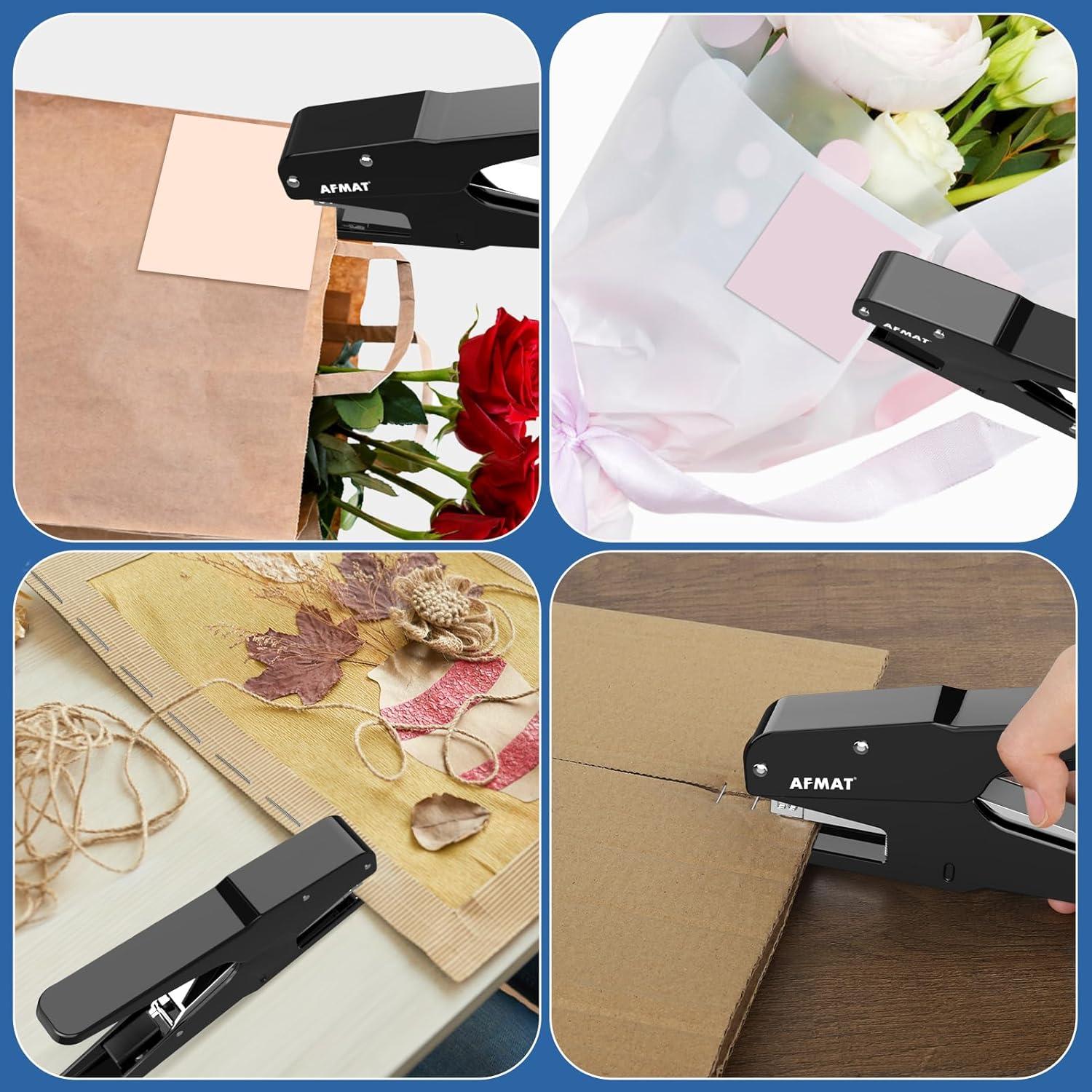 Grapadora de Pinzas AFMAT Metal 30 Hojas Ergonomía Negra