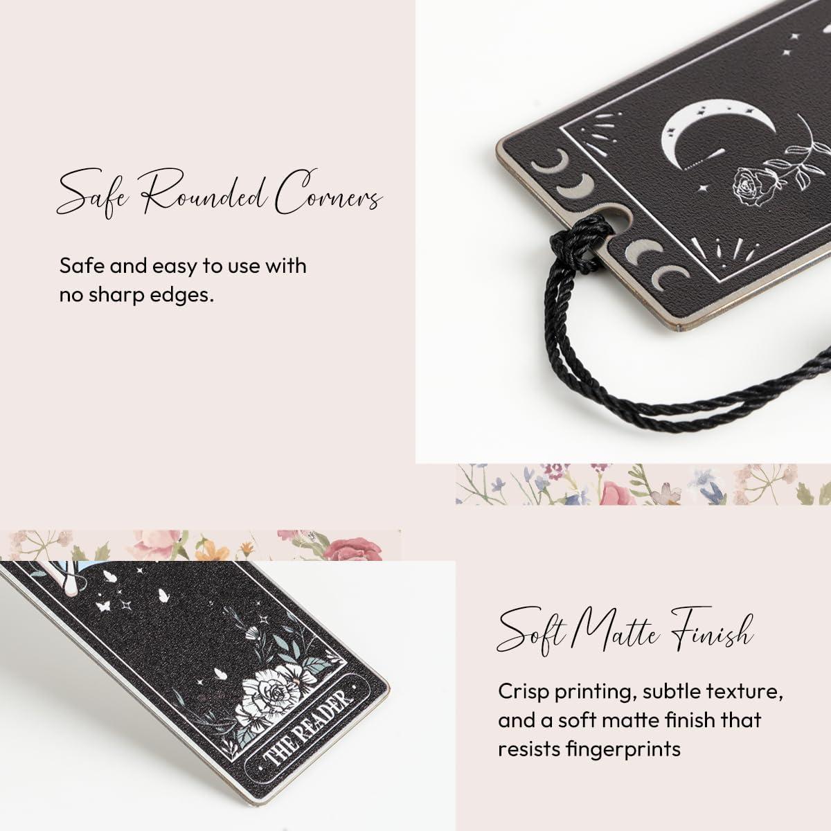 Marcador de Acero Inoxidable Kaciola Calavera Negra con Borla