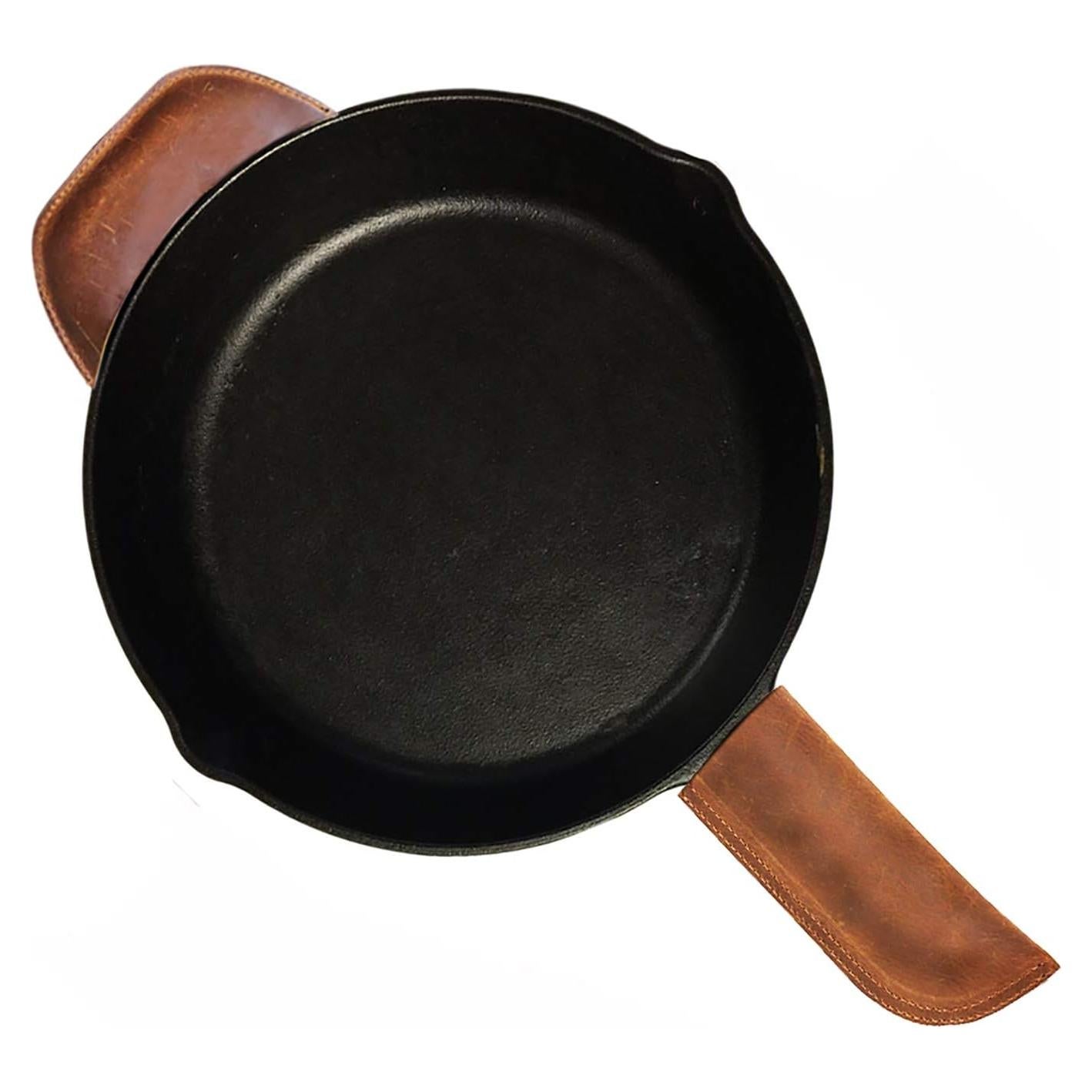 Cubierta de Mango de Hierro Fundido Trumoter de Cuero Genuino