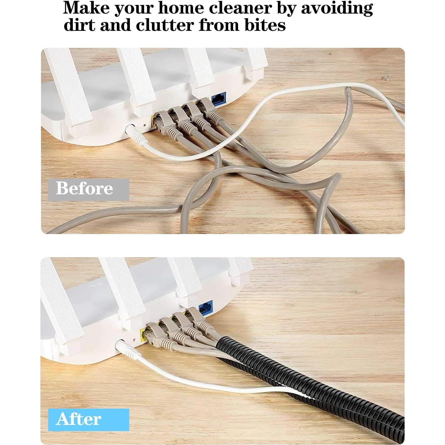 Manguera de Alambre Dividido 1/2" Negro 3.05m HSWC-TERMINAL