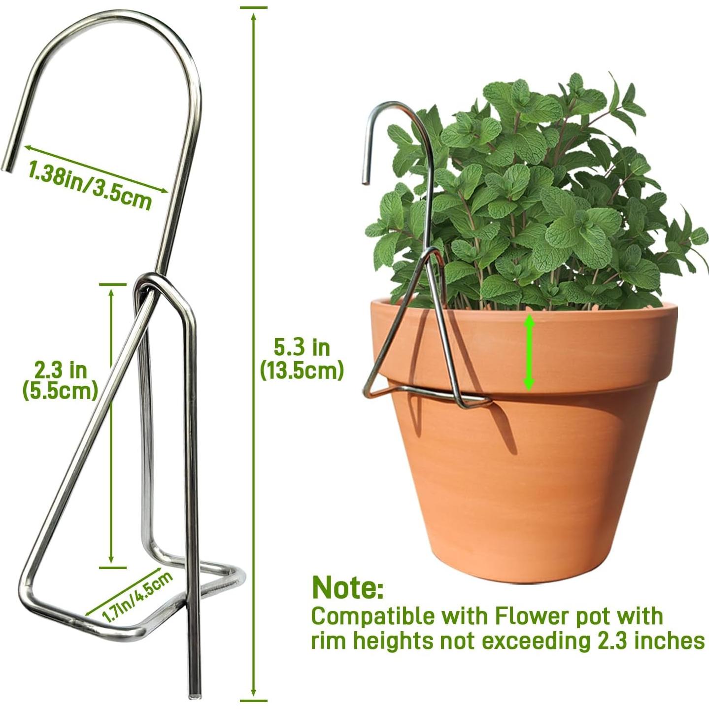 Ganchos para Macetas KOROI 10 Pzas Acero Inoxidable 5.8cm