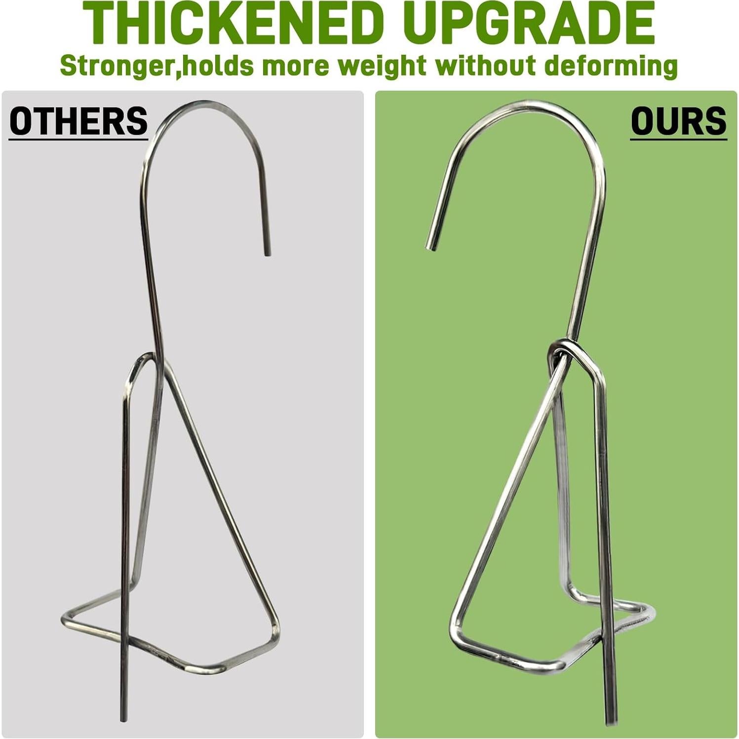 Ganchos para Macetas KOROI 10 Pzas Acero Inoxidable 5.8cm