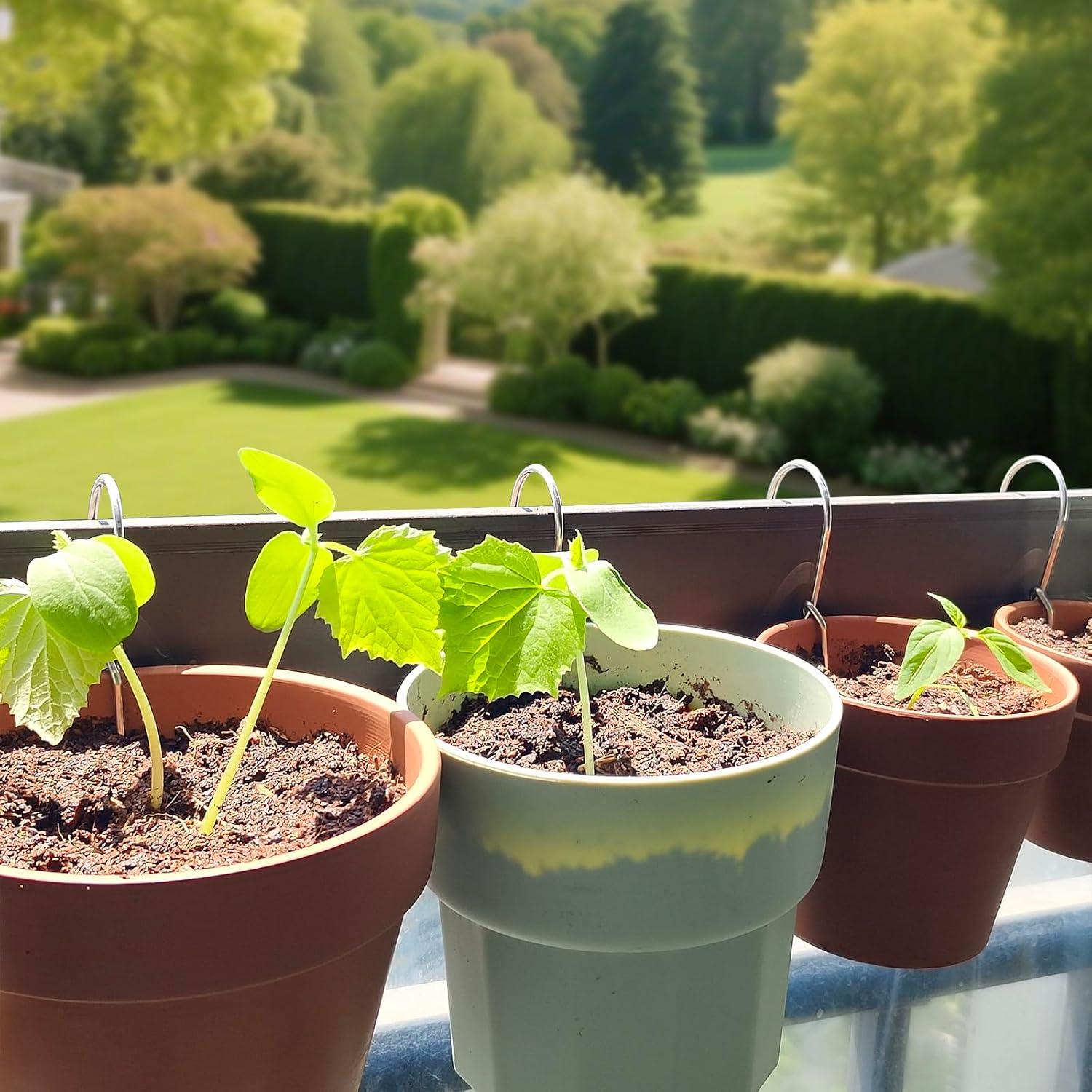 Ganchos para Macetas KOROI 10 Pzas Acero Inoxidable 5.8cm