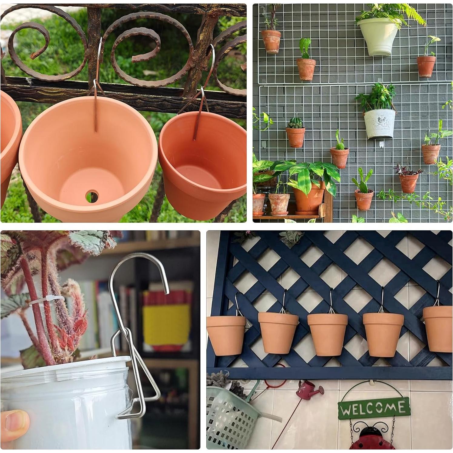 Ganchos para Macetas KOROI 10 Pzas Acero Inoxidable 5.8cm