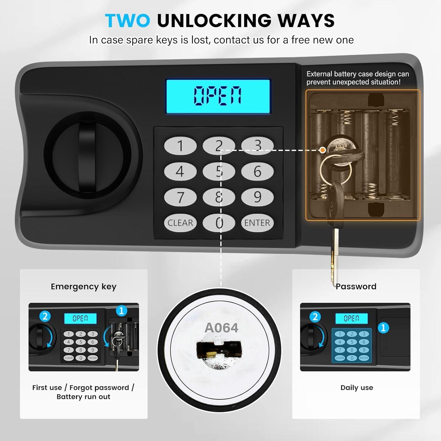 Caja Fuerte RXUJYC 0.5 Pies Cúbicos con Teclado y Alarma