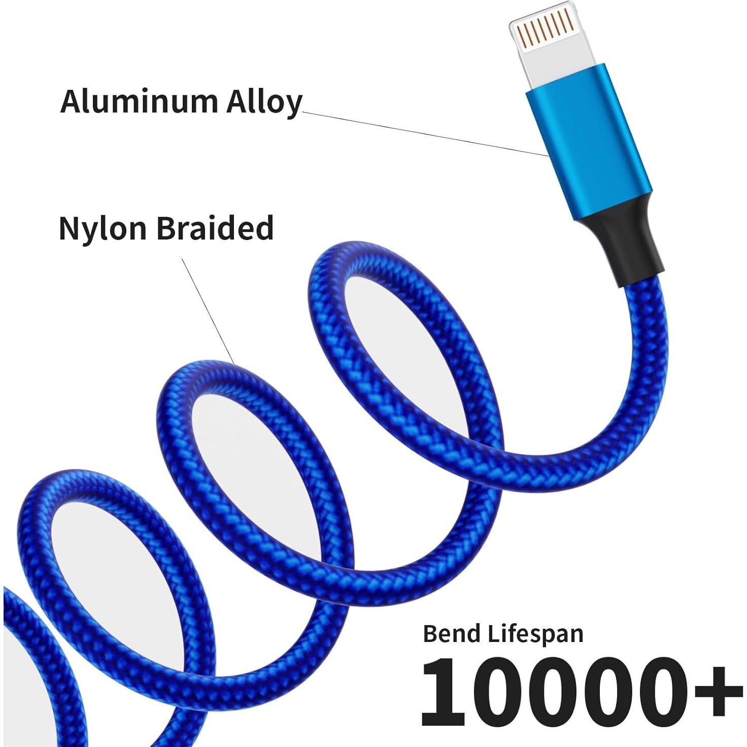 Cable de Carga Múltiple 3 en 1 Firsting 1.22m Azul