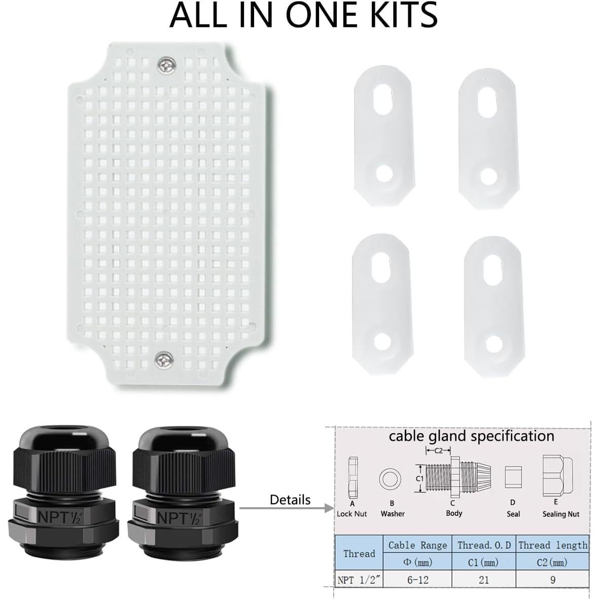 Caja de Conexiones IP67 Otdorpatio ABS 150x100x70mm