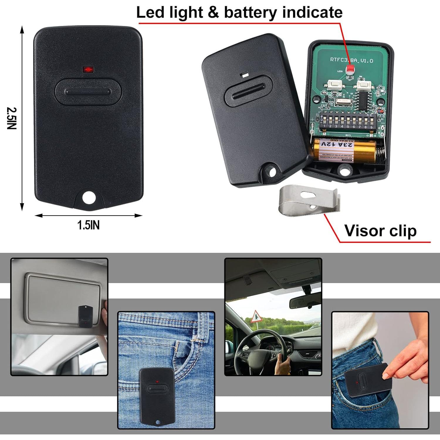 Control Remoto Kingdder 4 Pcs para Puertas GTO y Mighty Mule