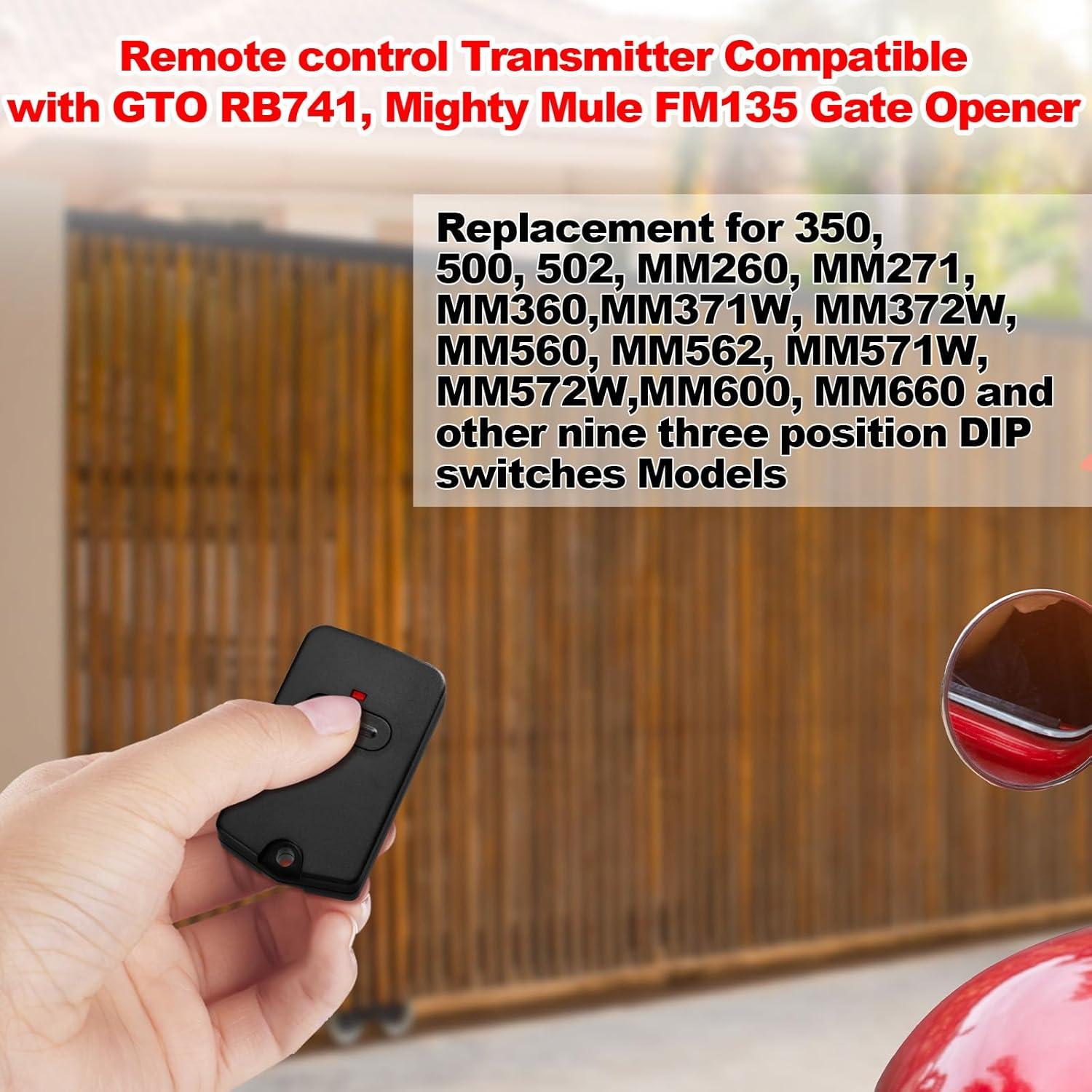 Control Remoto Kingdder 4 Pcs para Puertas GTO y Mighty Mule