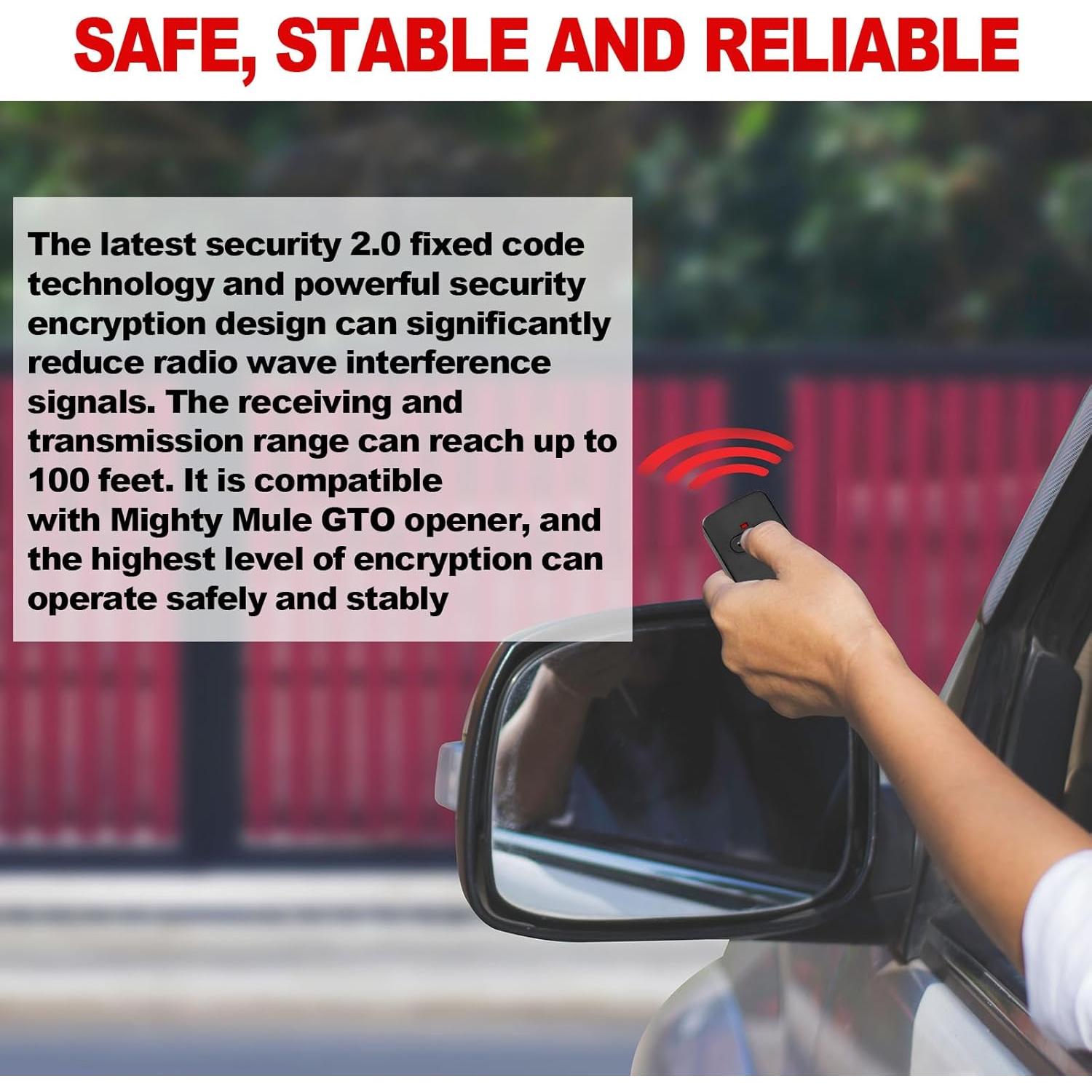 Control Remoto Kingdder 4 Pcs para Puertas GTO y Mighty Mule