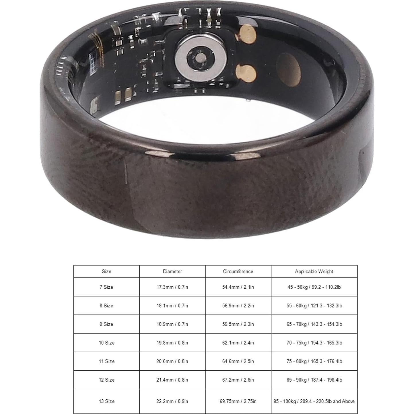 Anillo Inteligente ASHATA 7# Fitness Monitoreo Deportivo IPX8