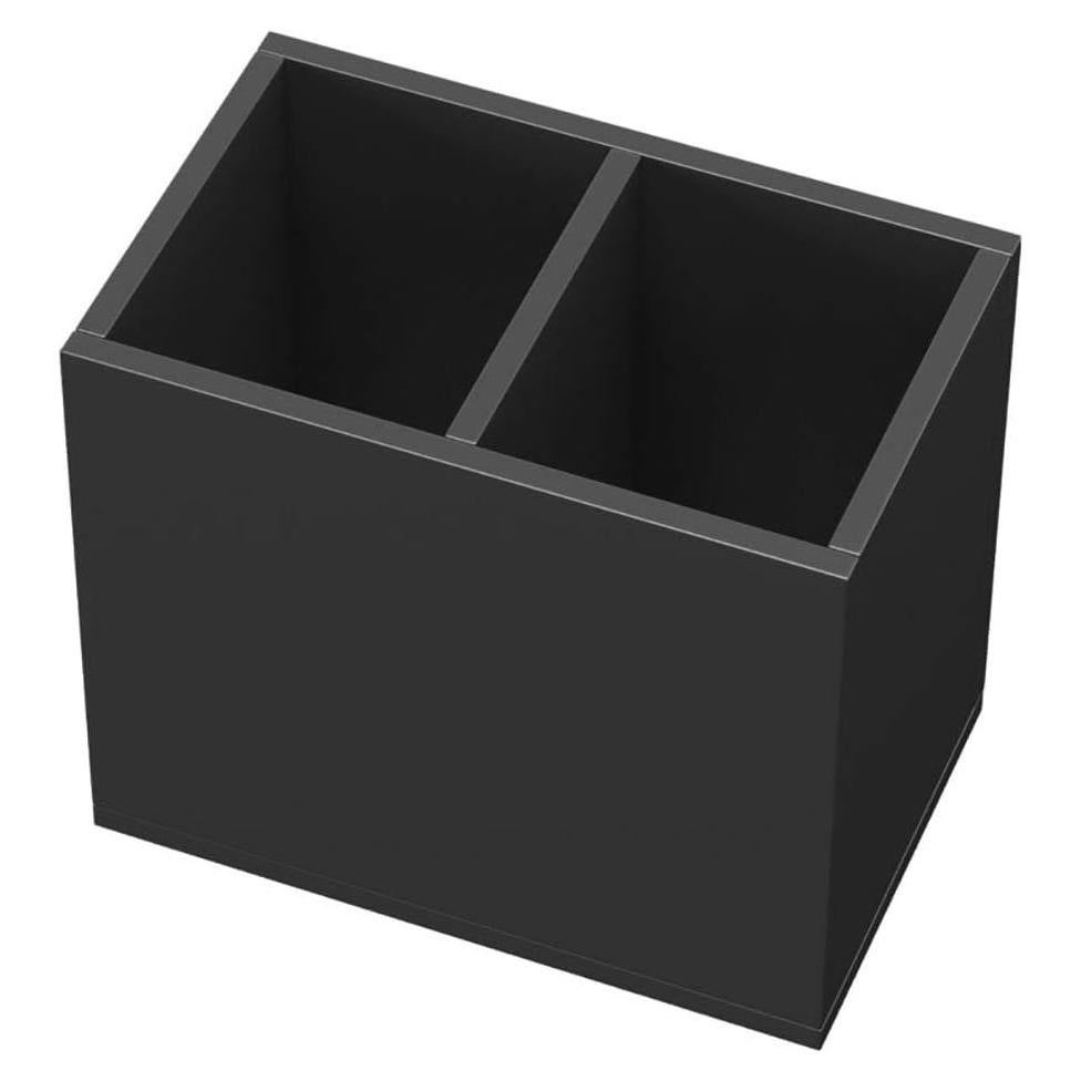 Soporte de Lápices Acrílico NIUBEE 2 Compartimentos Negro