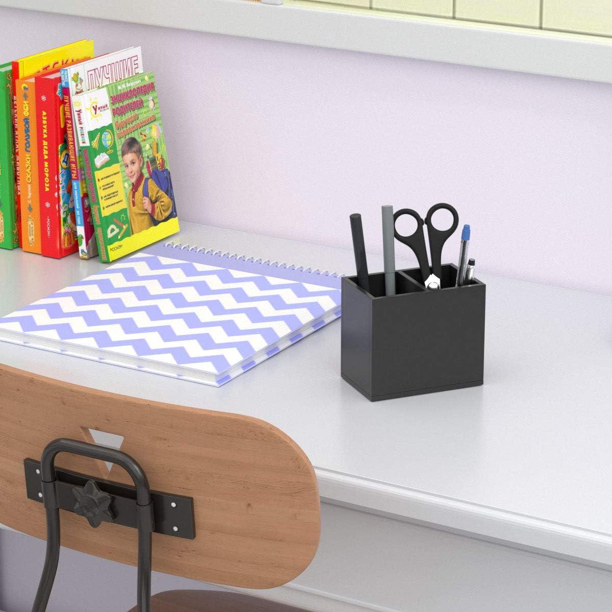 Soporte de Lápices Acrílico NIUBEE 2 Compartimentos Negro