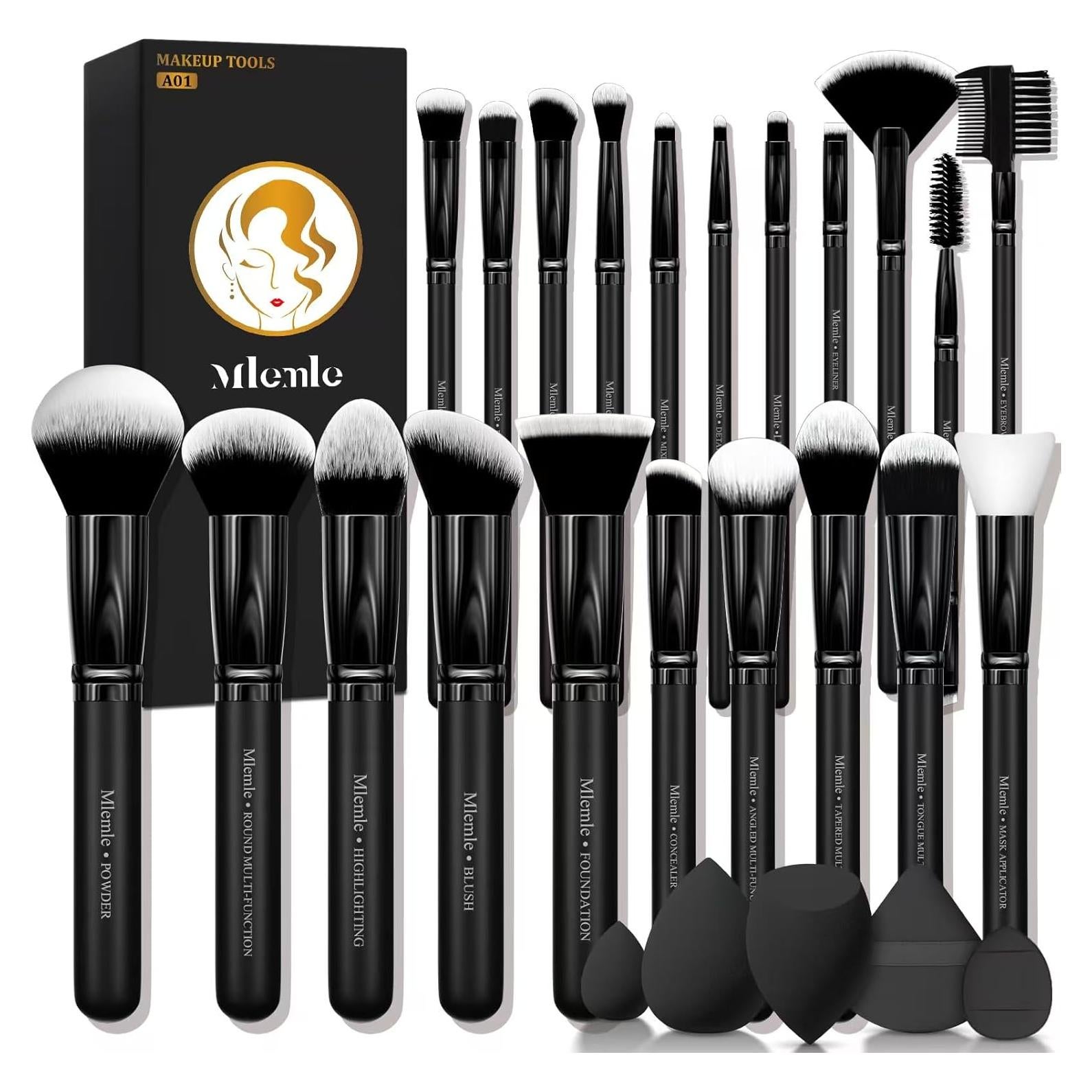Juego de Brochas de Maquillaje Profesional Mlemle 26 Piezas
