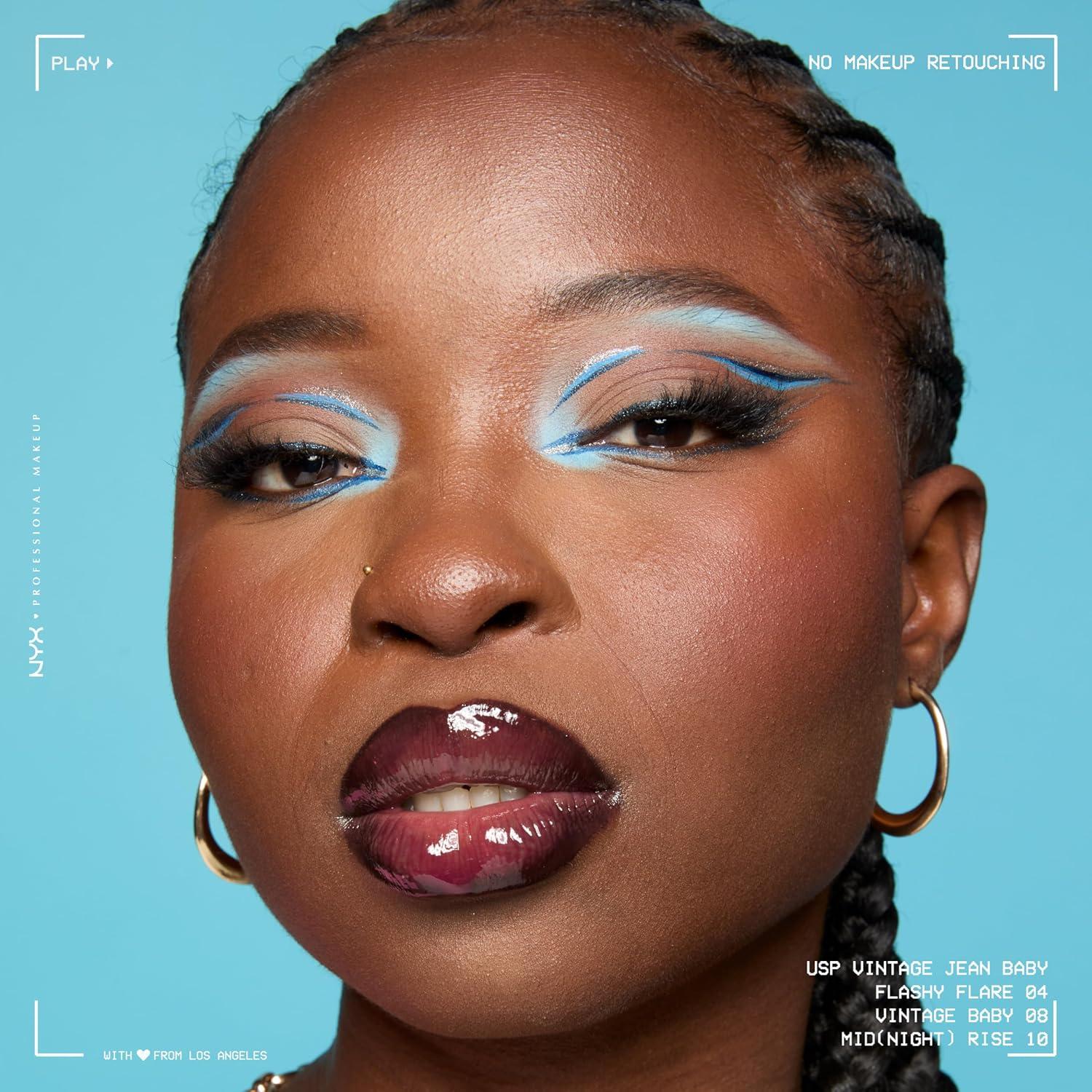 Delineador Líquido Metálico NYX Epic Ink Glitz 0.89 ml Azul