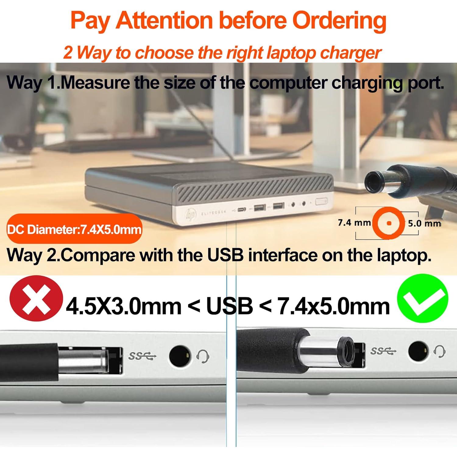 Adaptador CA 90W HP EliteDesk ProDesk 19V 4.74A Mini PC