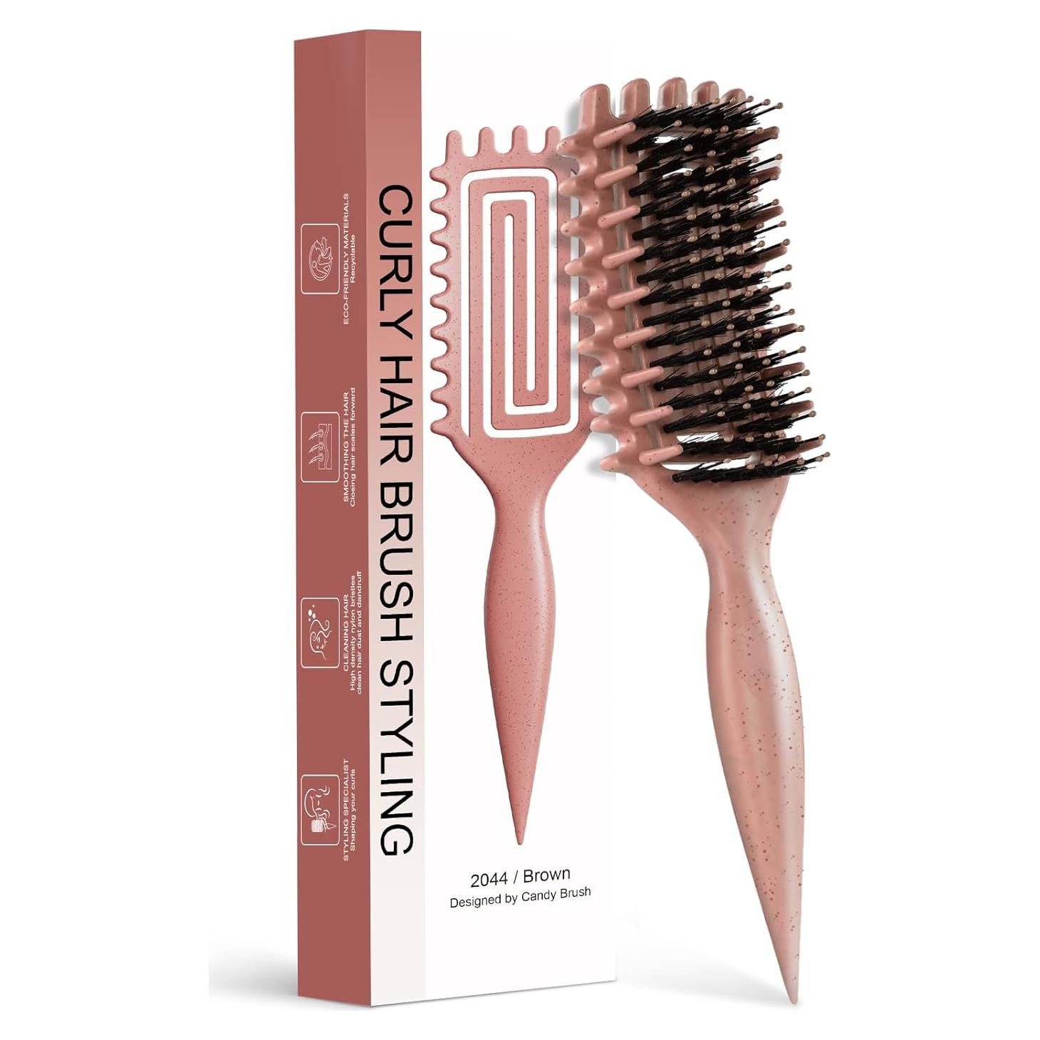 Cepillo Definidor de Rizos Tcsxady Beige 26 cm - Antifrizz