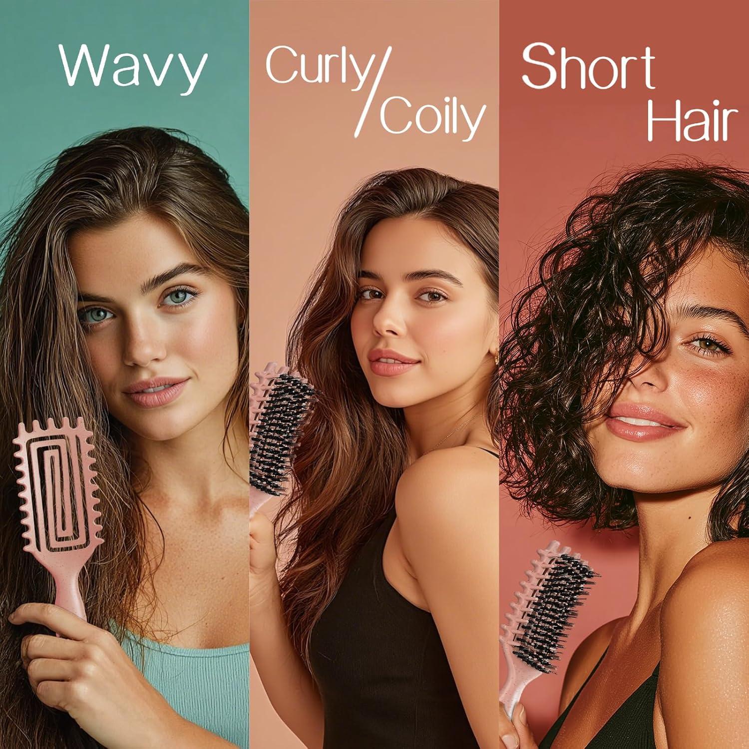 Cepillo Definidor de Rizos Tcsxady Beige 26 cm - Antifrizz