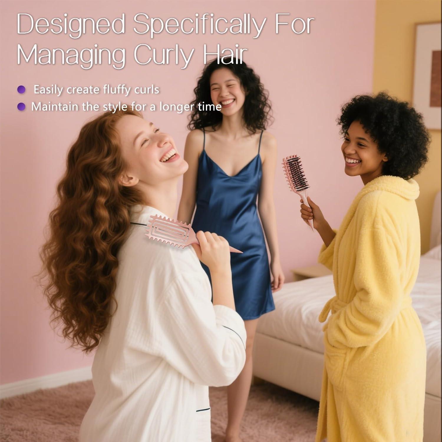 Cepillo Definidor de Rizos Tcsxady Beige 26 cm - Antifrizz