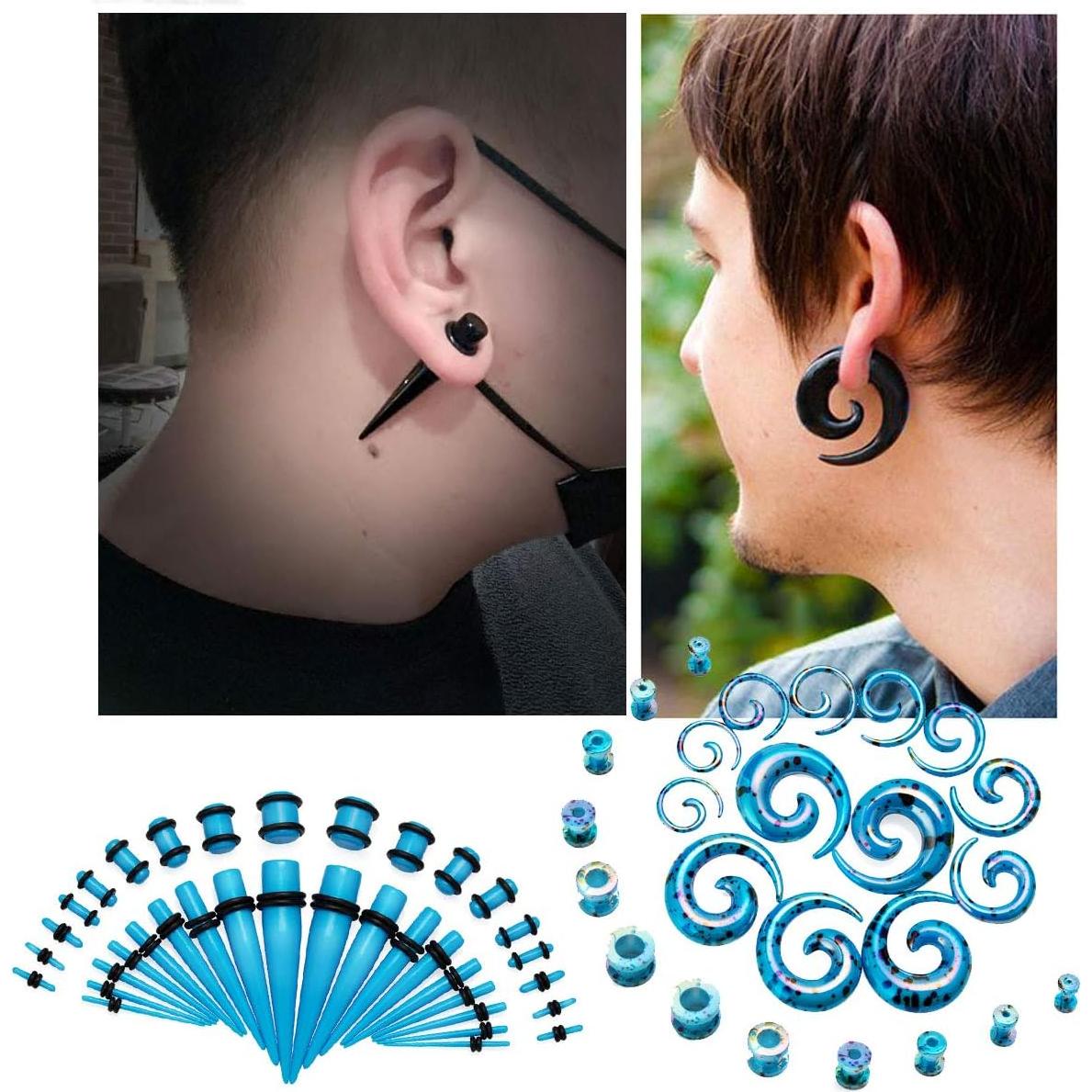 Kit de Estiramiento de Orejas 64 Piezas Acrílico JDXN