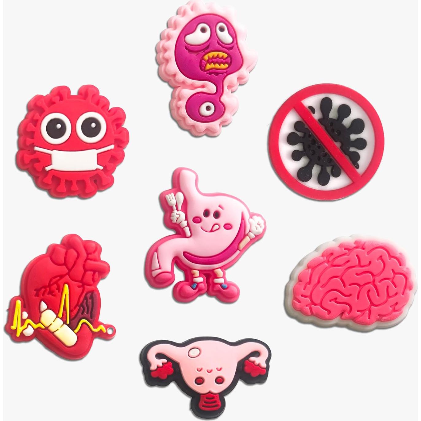 Encantos de Zapatos Kawaii 30PCS Médicos para Niñas y Mujeres