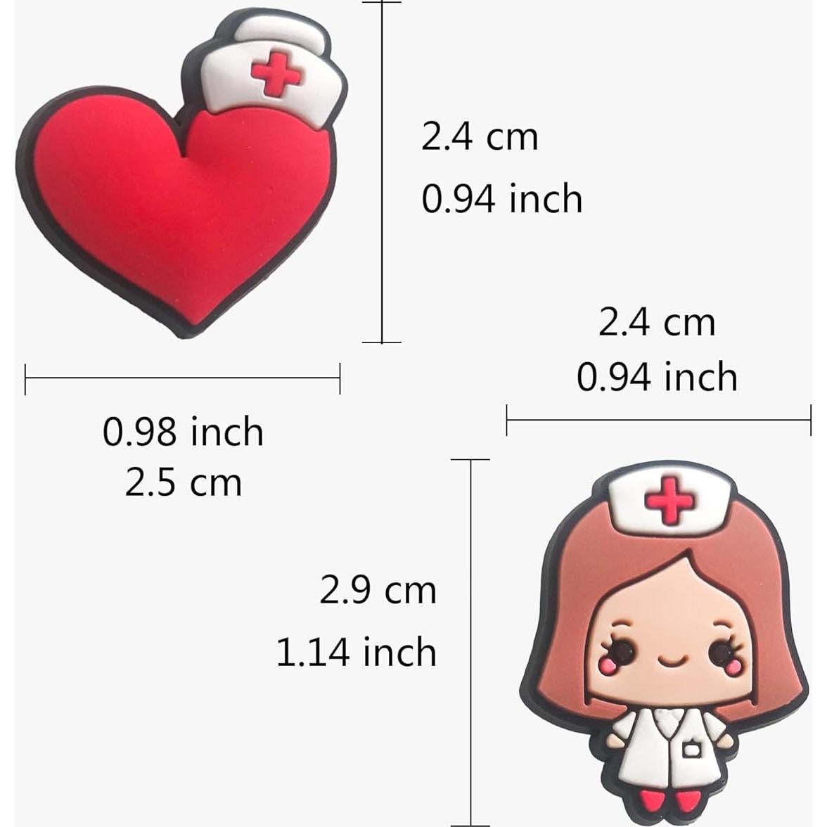 Encantos de Zapatos Kawaii 30PCS Médicos para Niñas y Mujeres