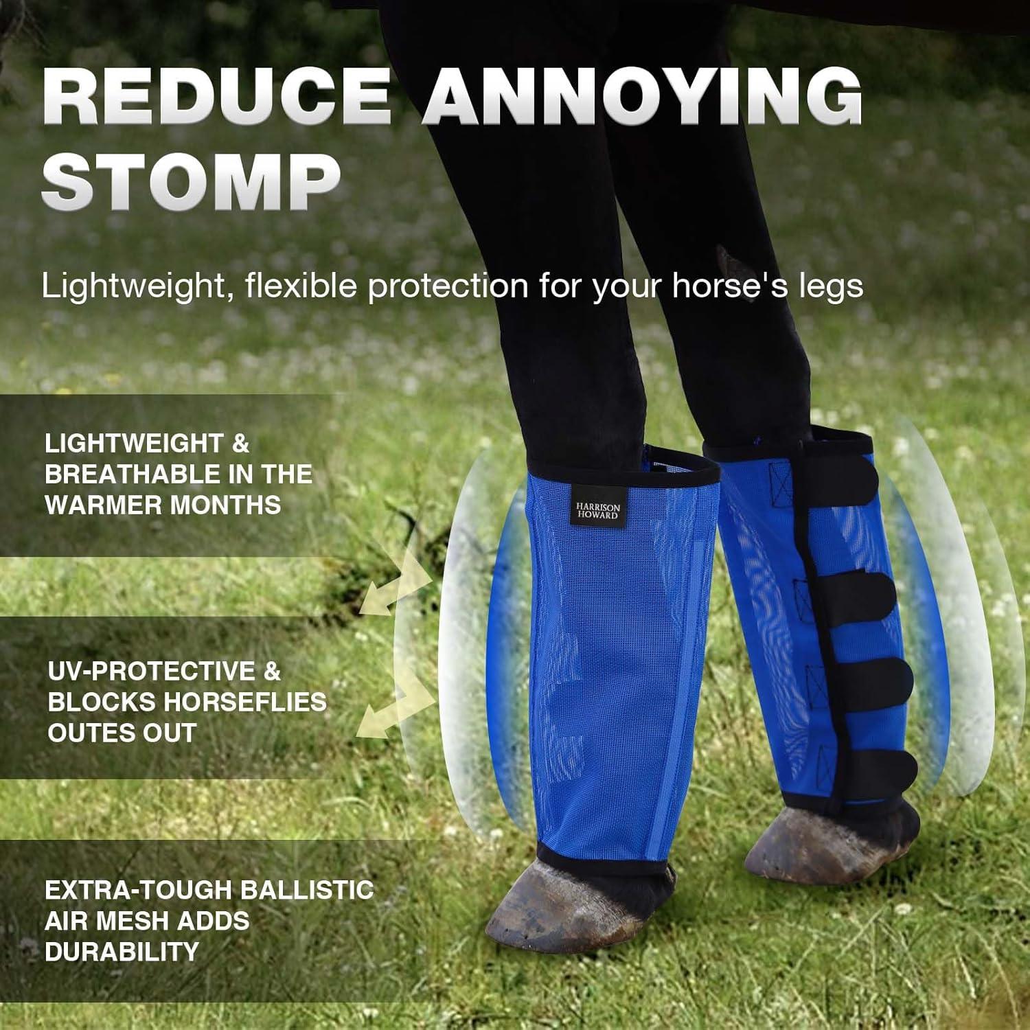 Mallas para patas de caballo Harrison Howard mini azul - set de 4